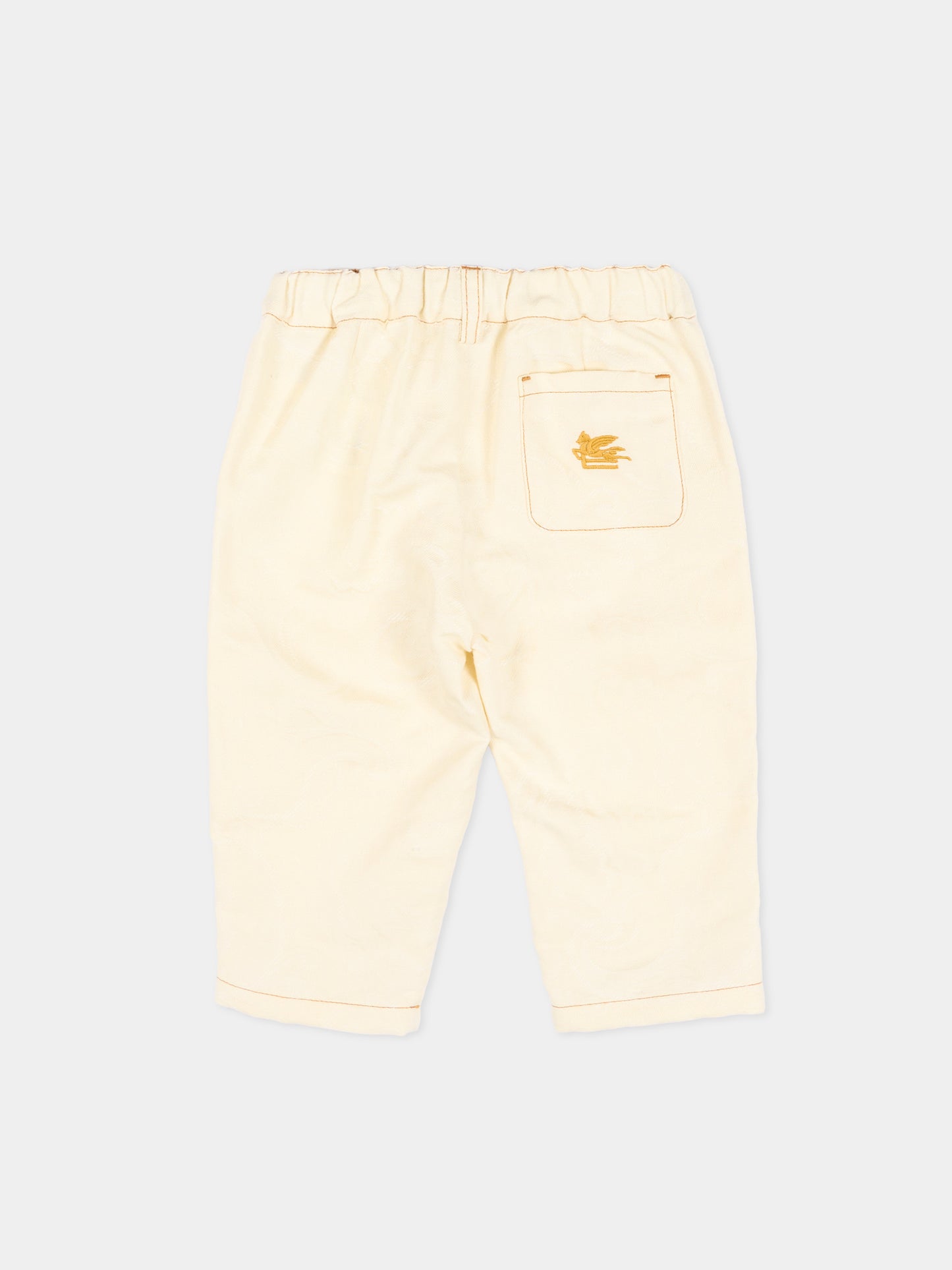 Pantaloni avorio per bambino con motivo jacquard,Etro,GY6500-I0308 105