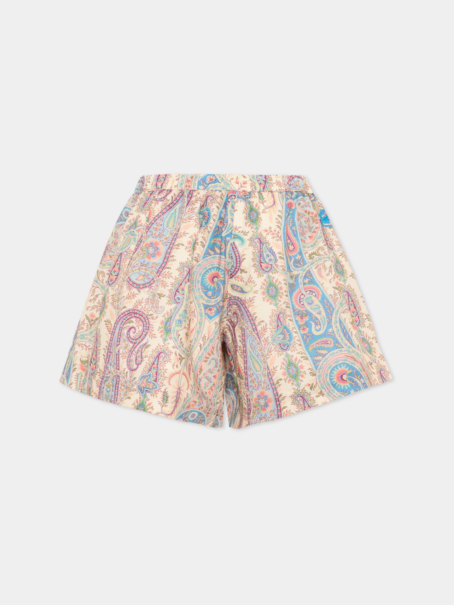 Shorts multicolor per bambina con stampa paisley,Etro,GY6A59-M0081 107MC