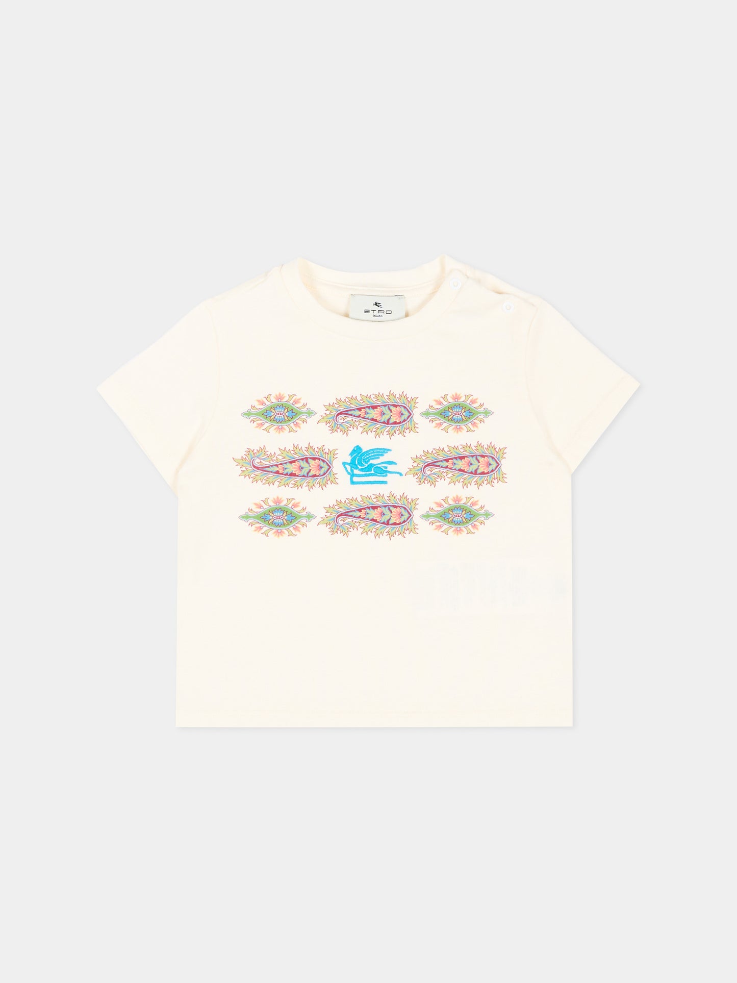 T-Shirt avorio per neonati con Pegaso,Etro,GY8551-Z3672 102