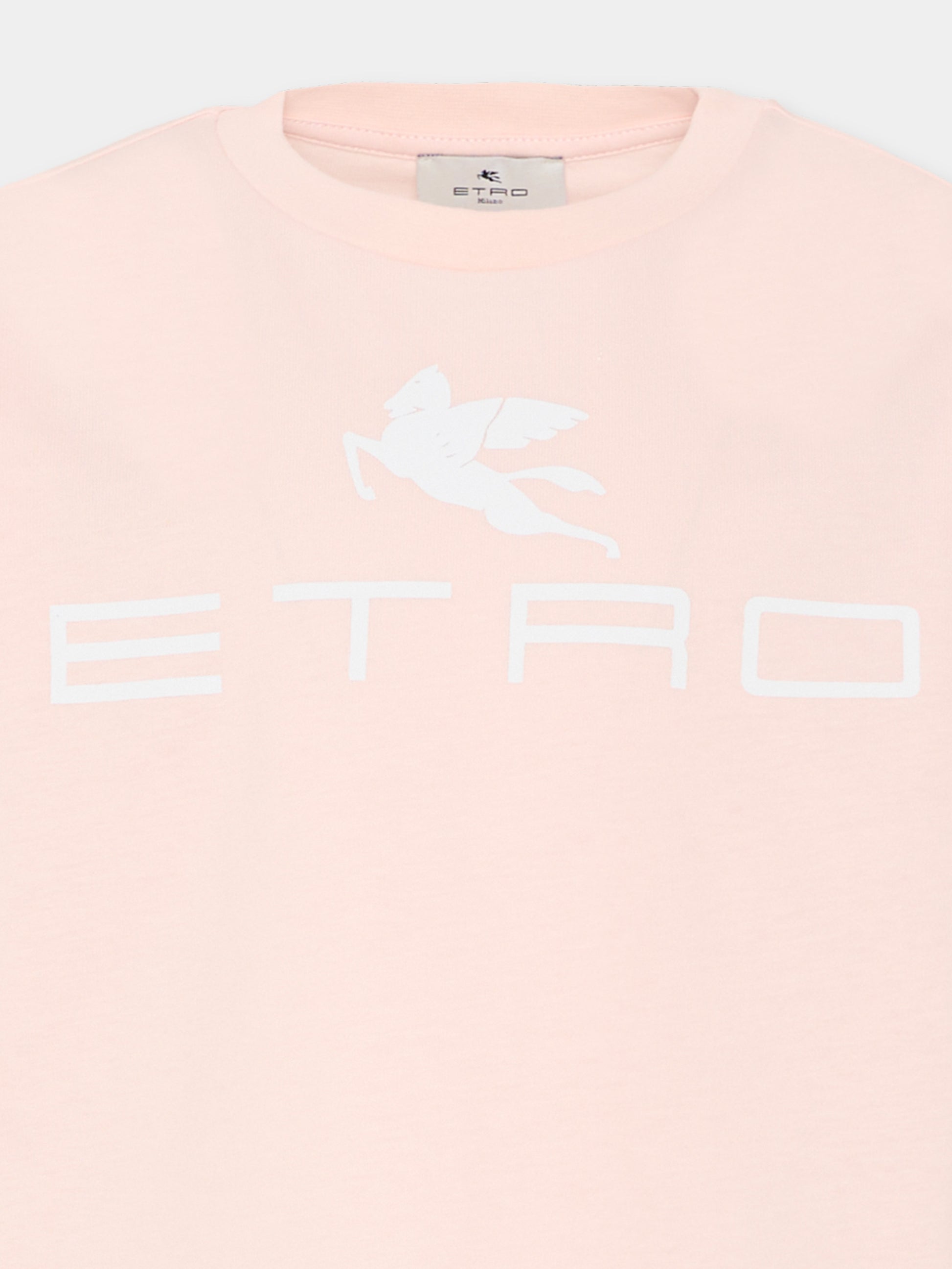 T-shirt rosa per bambina con Pegaso,Etro,GY8Q11-Z3672 501