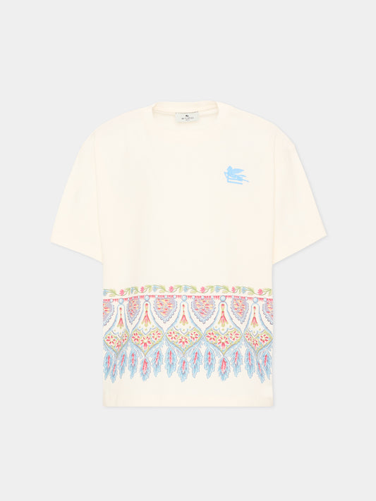 T-Shirt avorio per bambino con stampa paisley,Etro,GY8Q31-Z3672 102