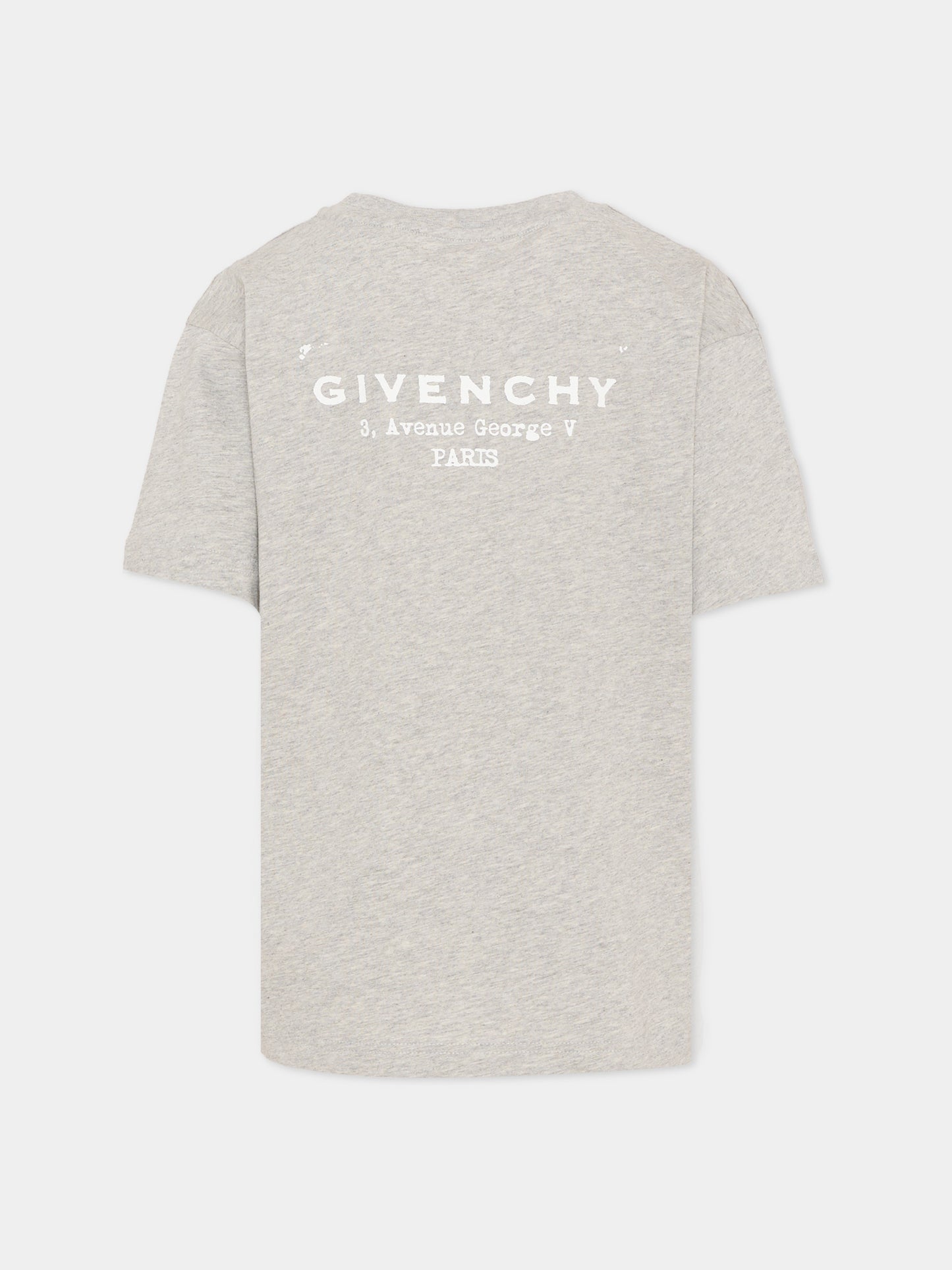 T-shirt grigia per bambini con logo,Givenchy Kids,H31075 A01