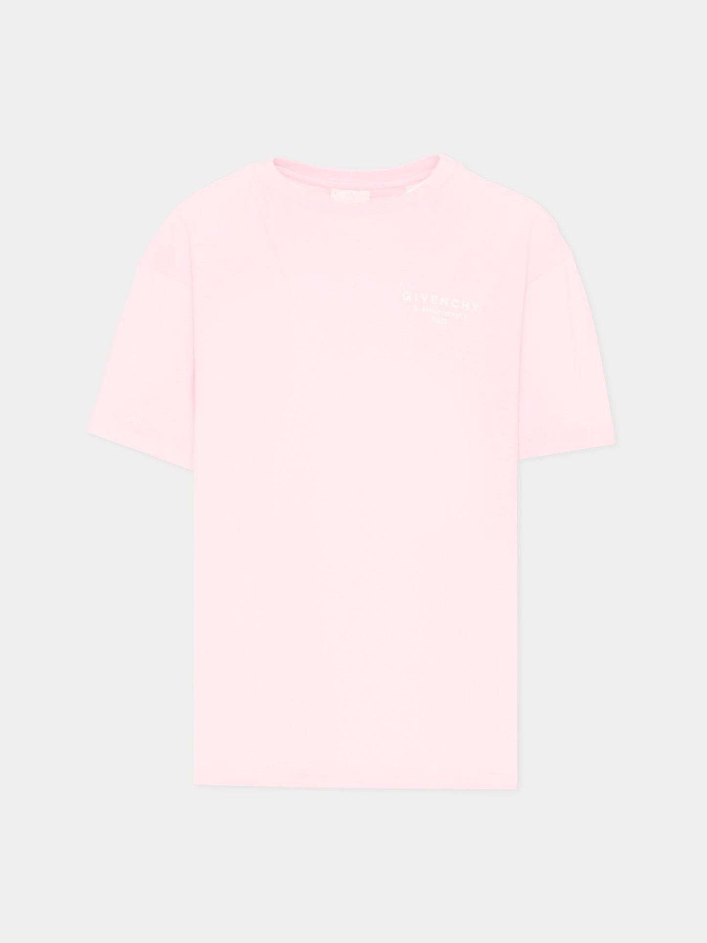 T-Shirt rosa per bambina con logo,Givenchy Kids,H31075 44Z