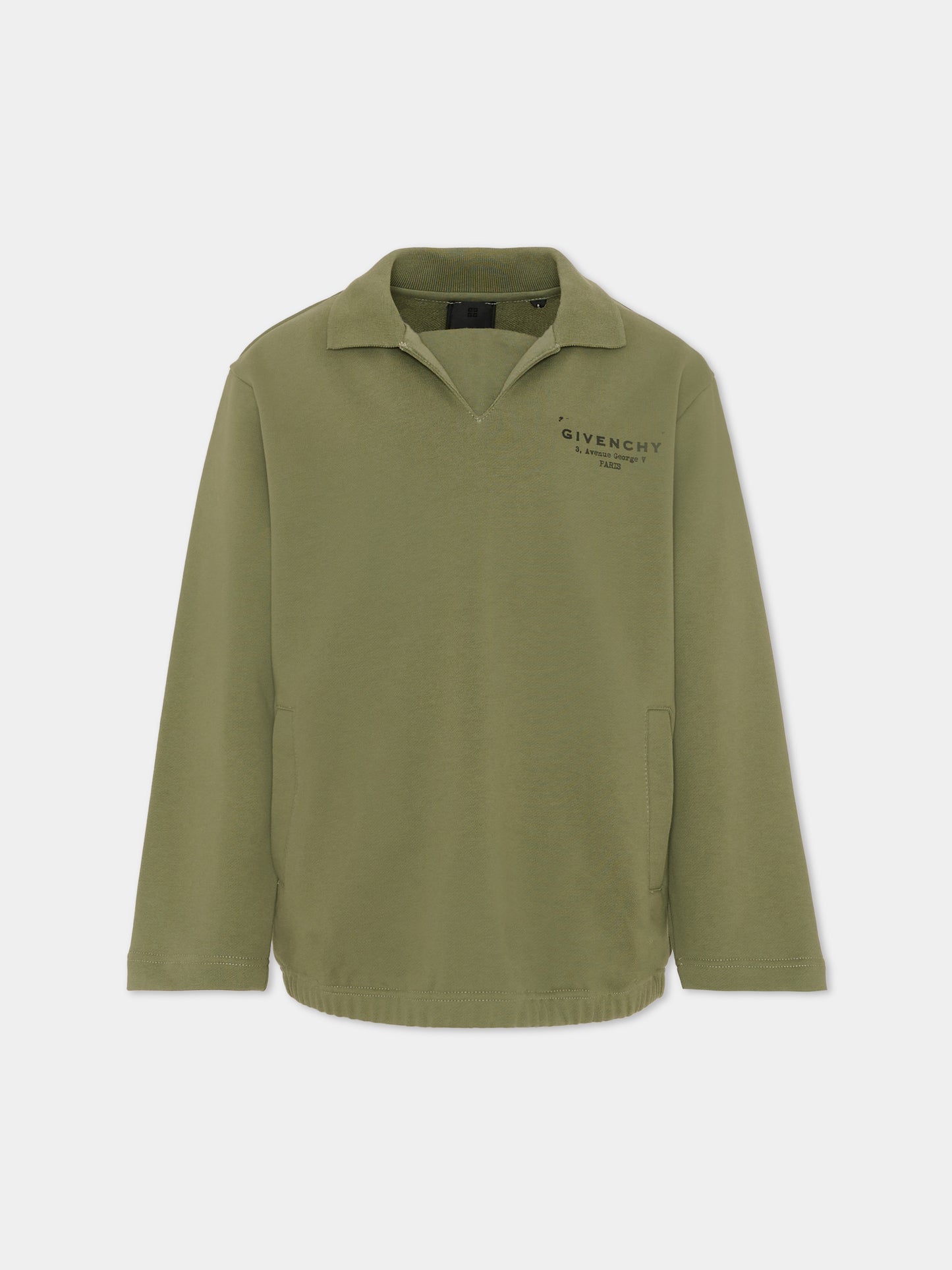 Felpa verde per bambino con logo,Givenchy Kids,H31096 645