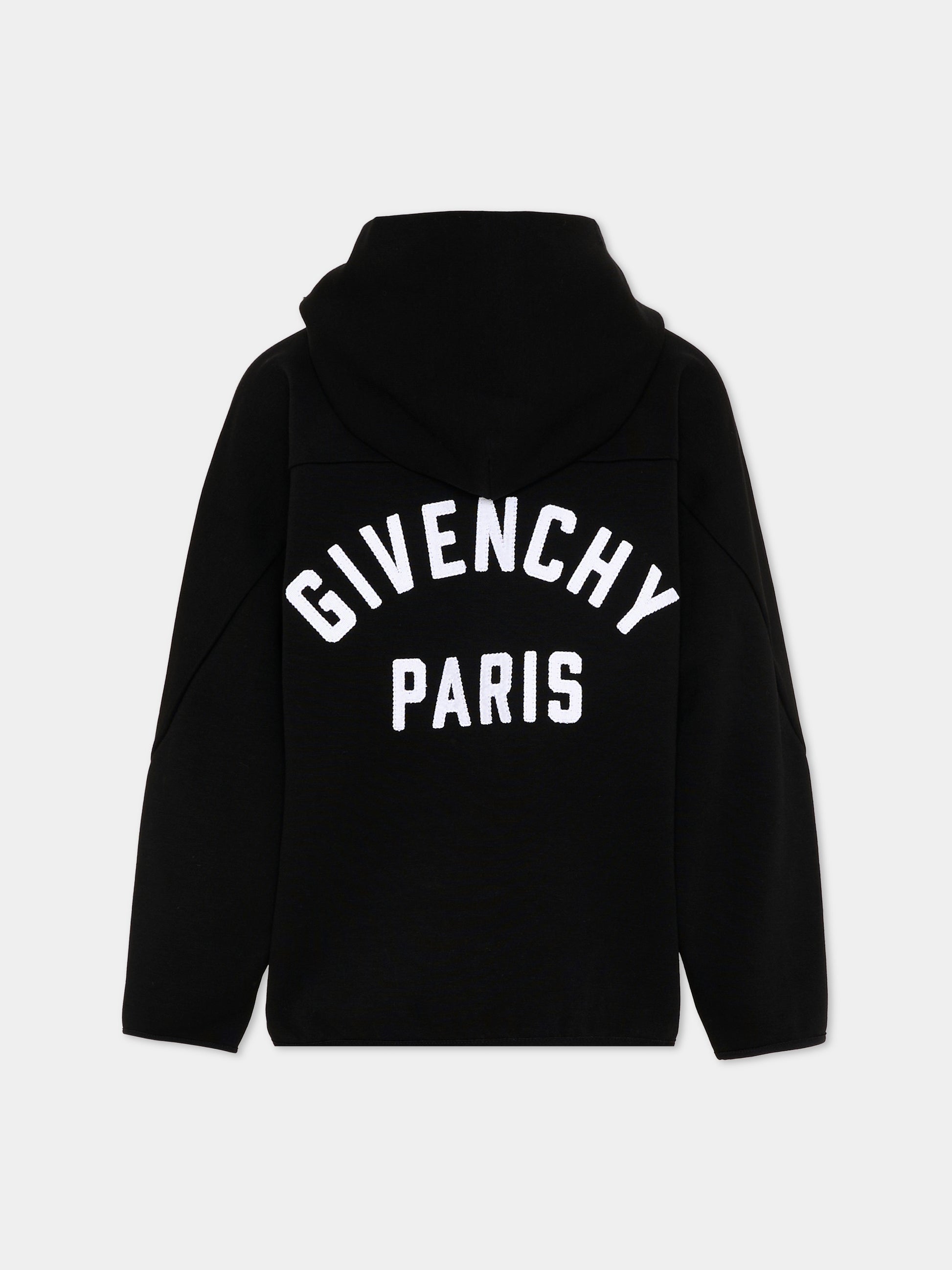 Felpa nera per bambino con logo,Givenchy Kids,H31097 09B