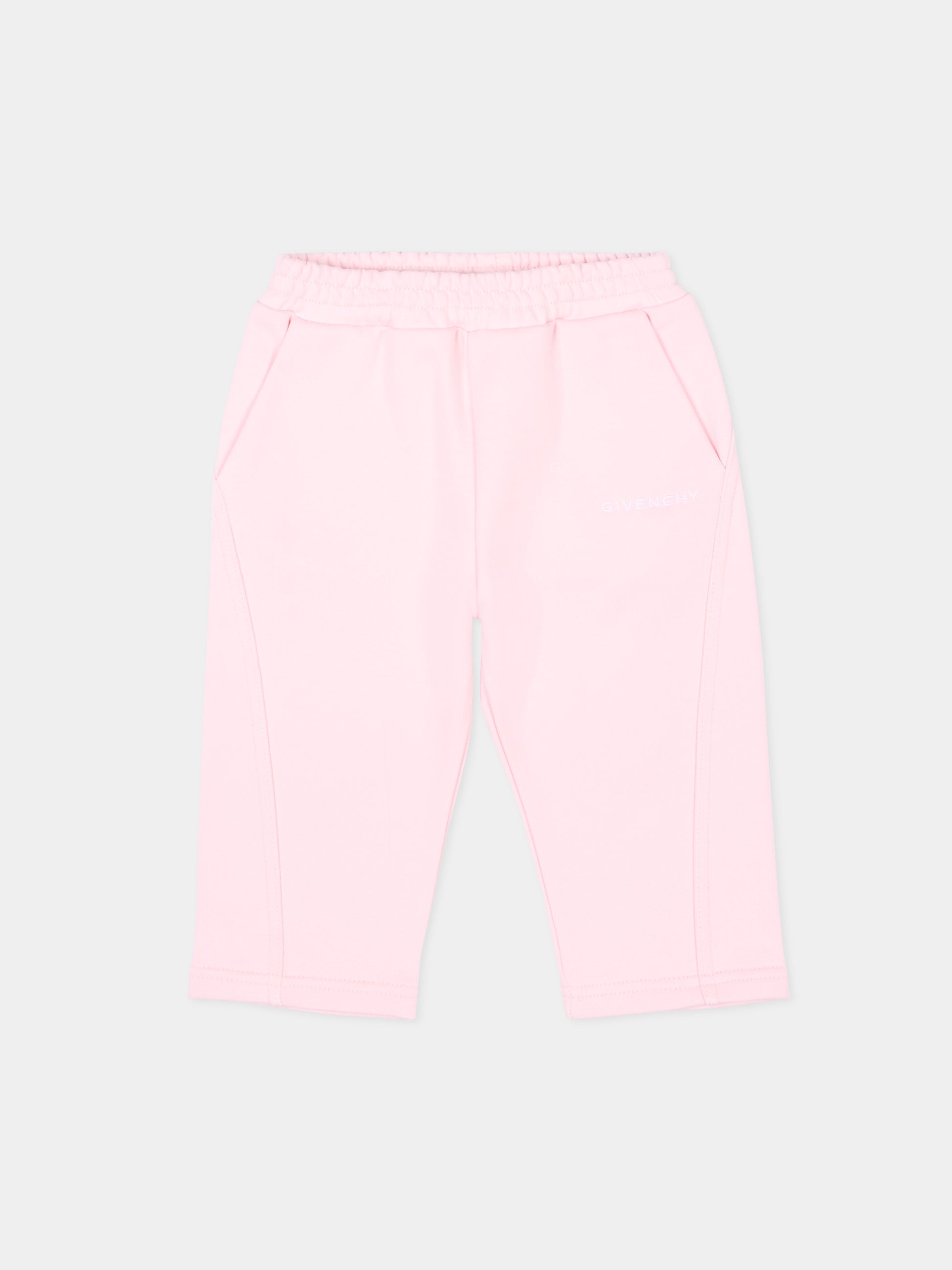 Pantaloni sportivi rosa per neonata logo,Givenchy Kids,H31168 44Z
