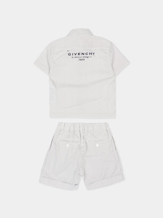 Completo sportivo multicolor per neonato a righe,Givenchy Kids,H31189 N78