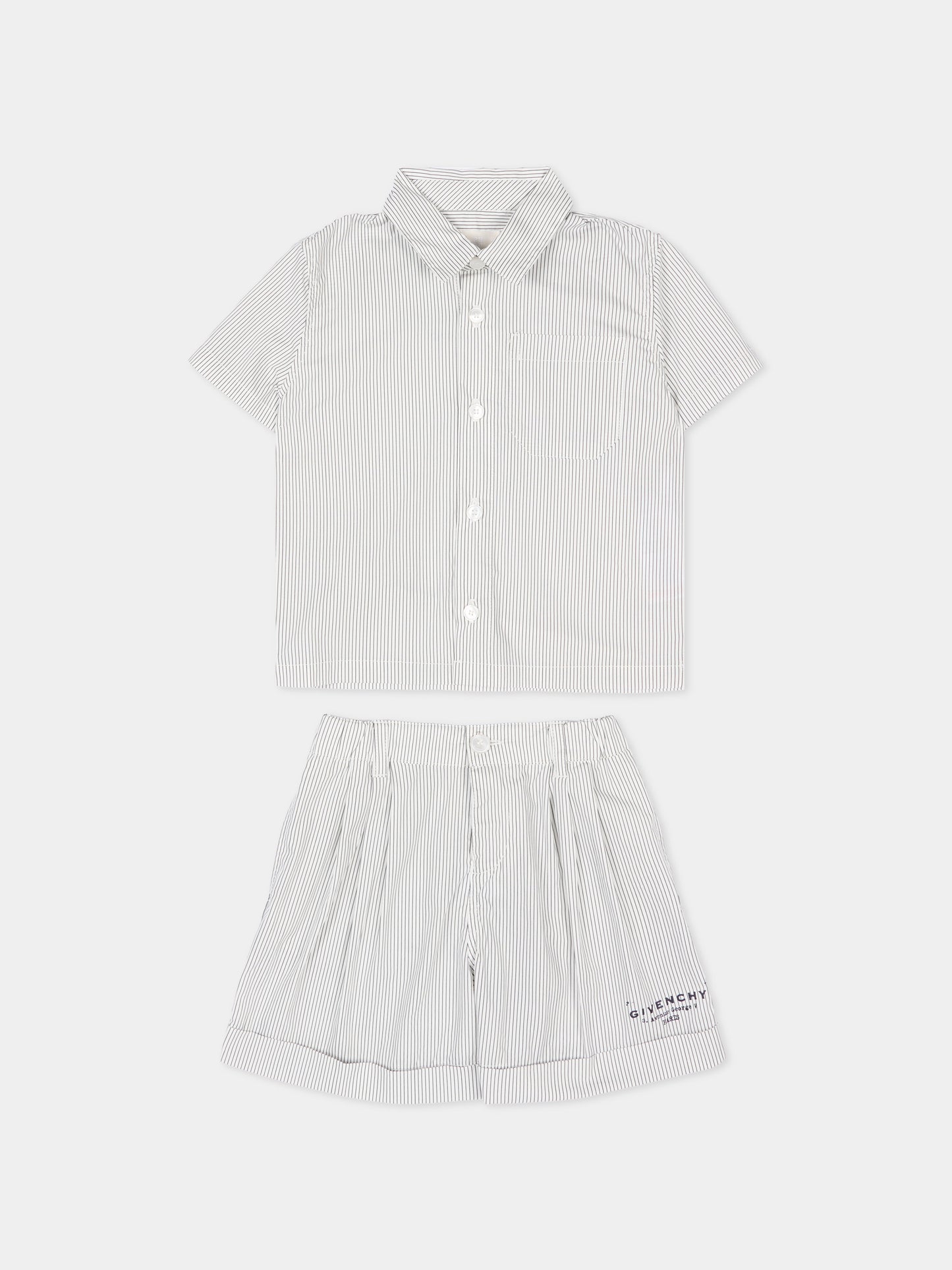 Completo sportivo multicolor per neonato a righe,Givenchy Kids,H31189 N78