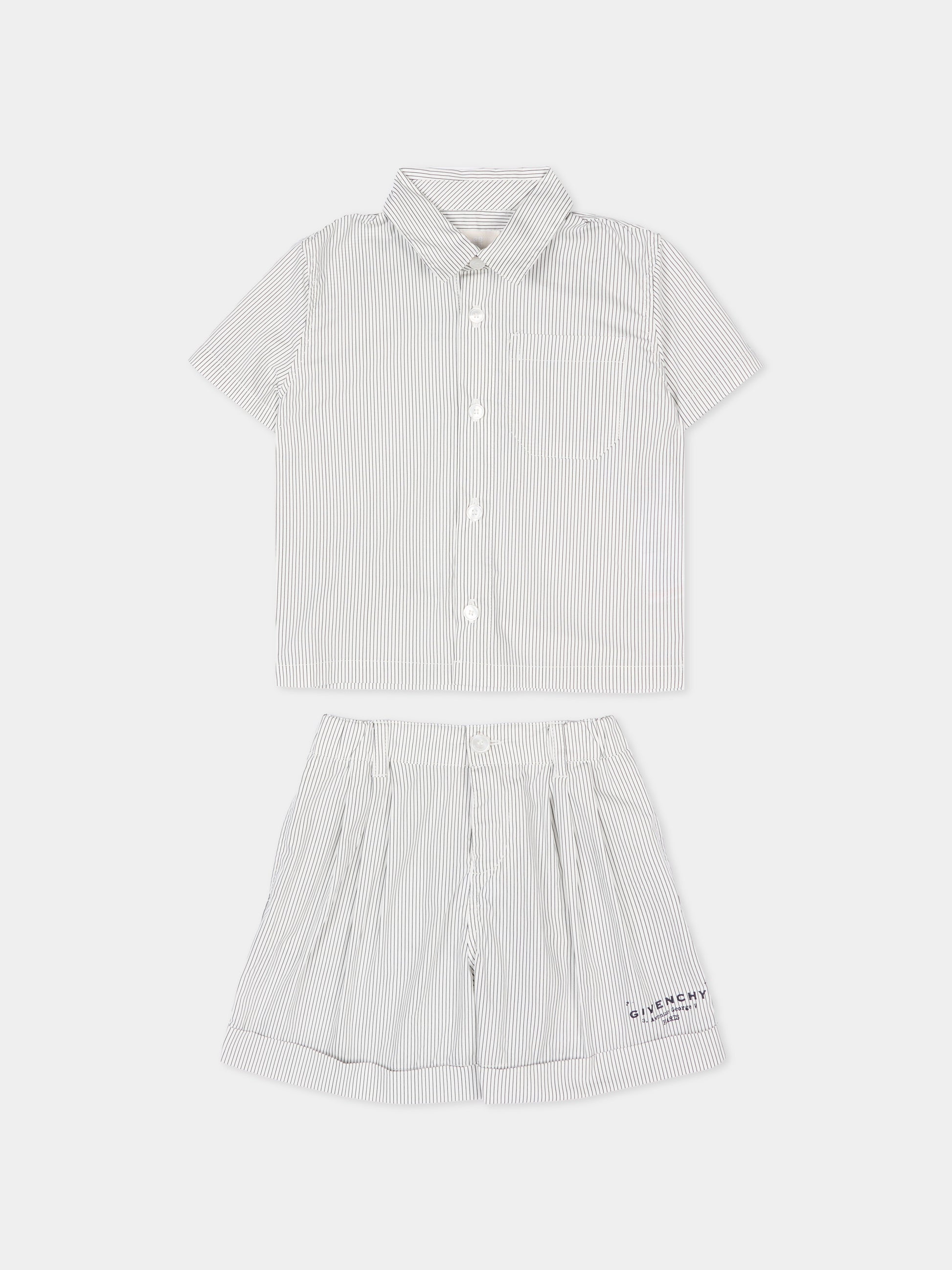 Completo sportivo multicolor per neonato a righe,Givenchy Kids,H31189 N78