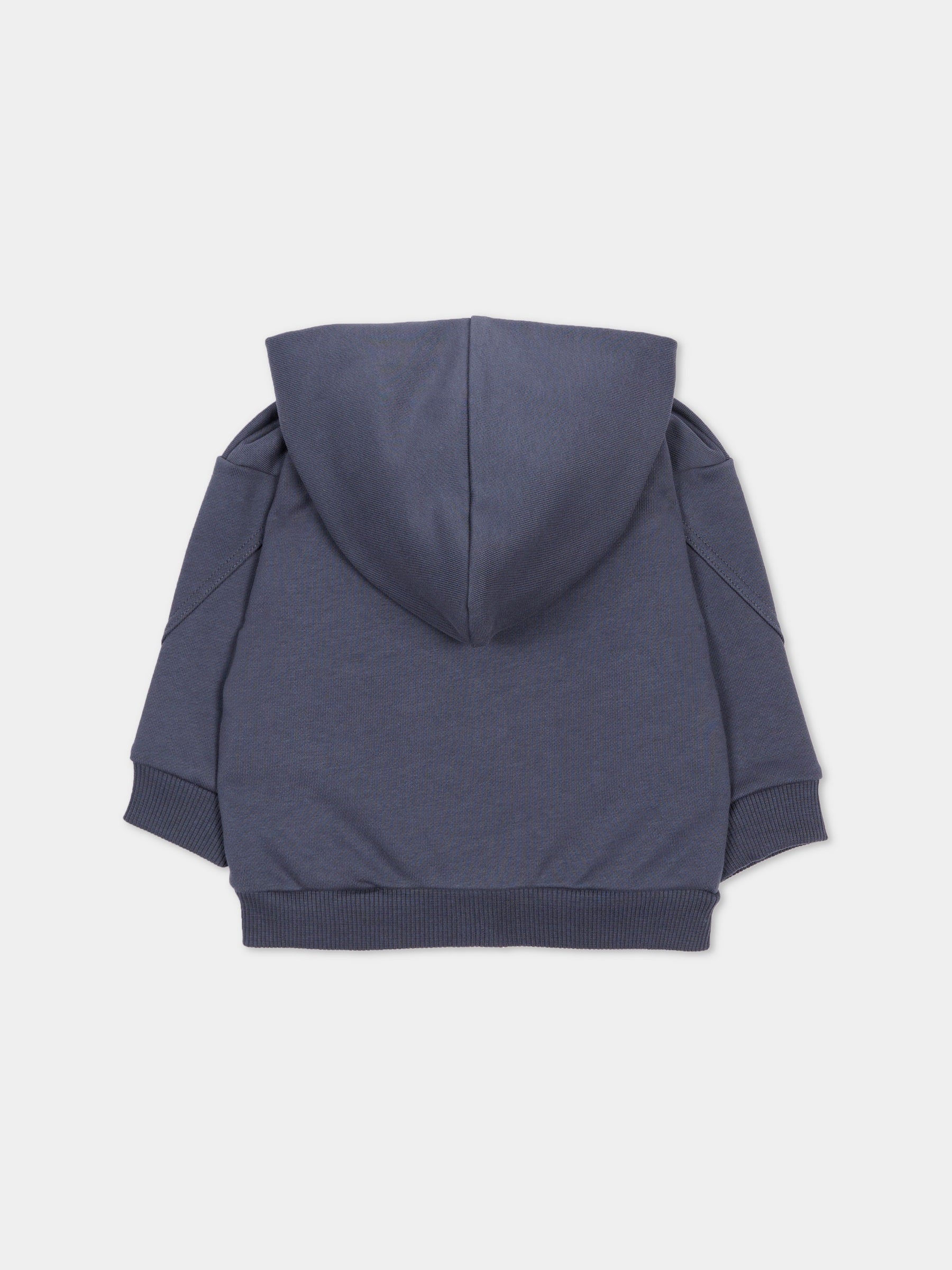 Felpa grigia per neonato con logo,Givenchy Kids,H31195 061