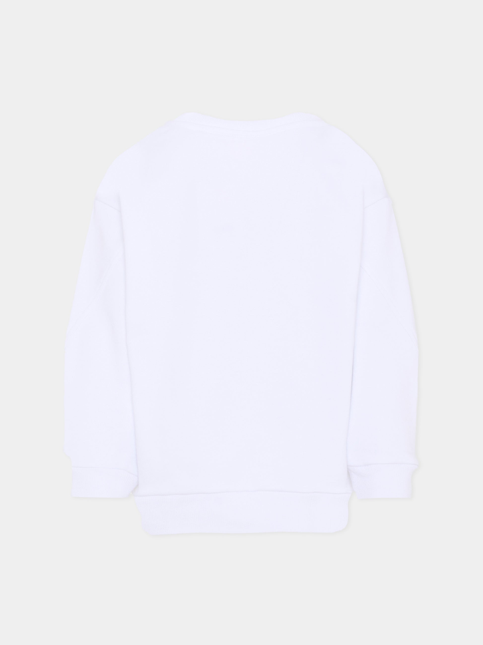 Felpa bianca per bambini con logo,Givenchy Kids,H31214 10P