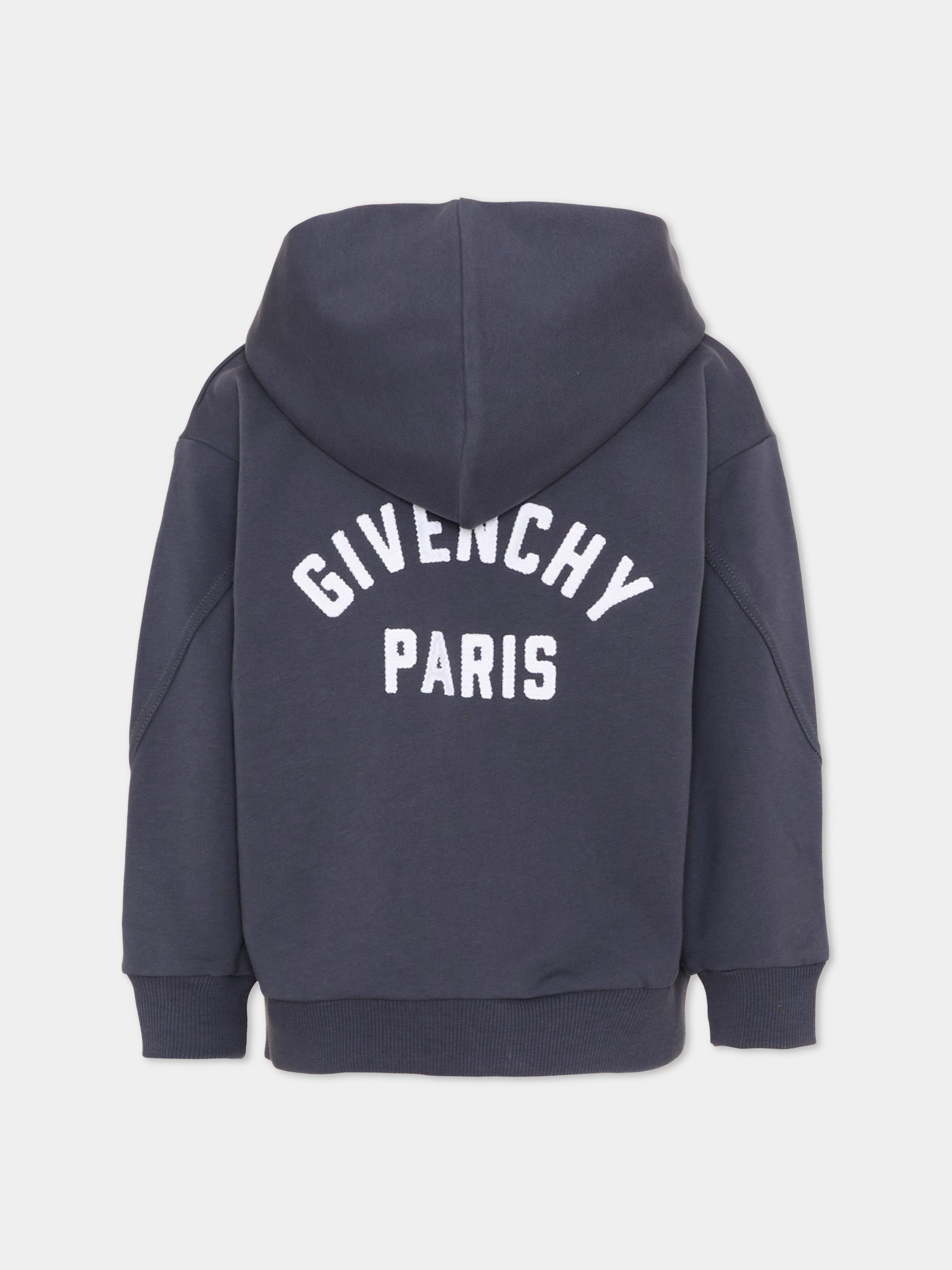 Felpa grigia per bambino con logo,Givenchy Kids,H31215 061