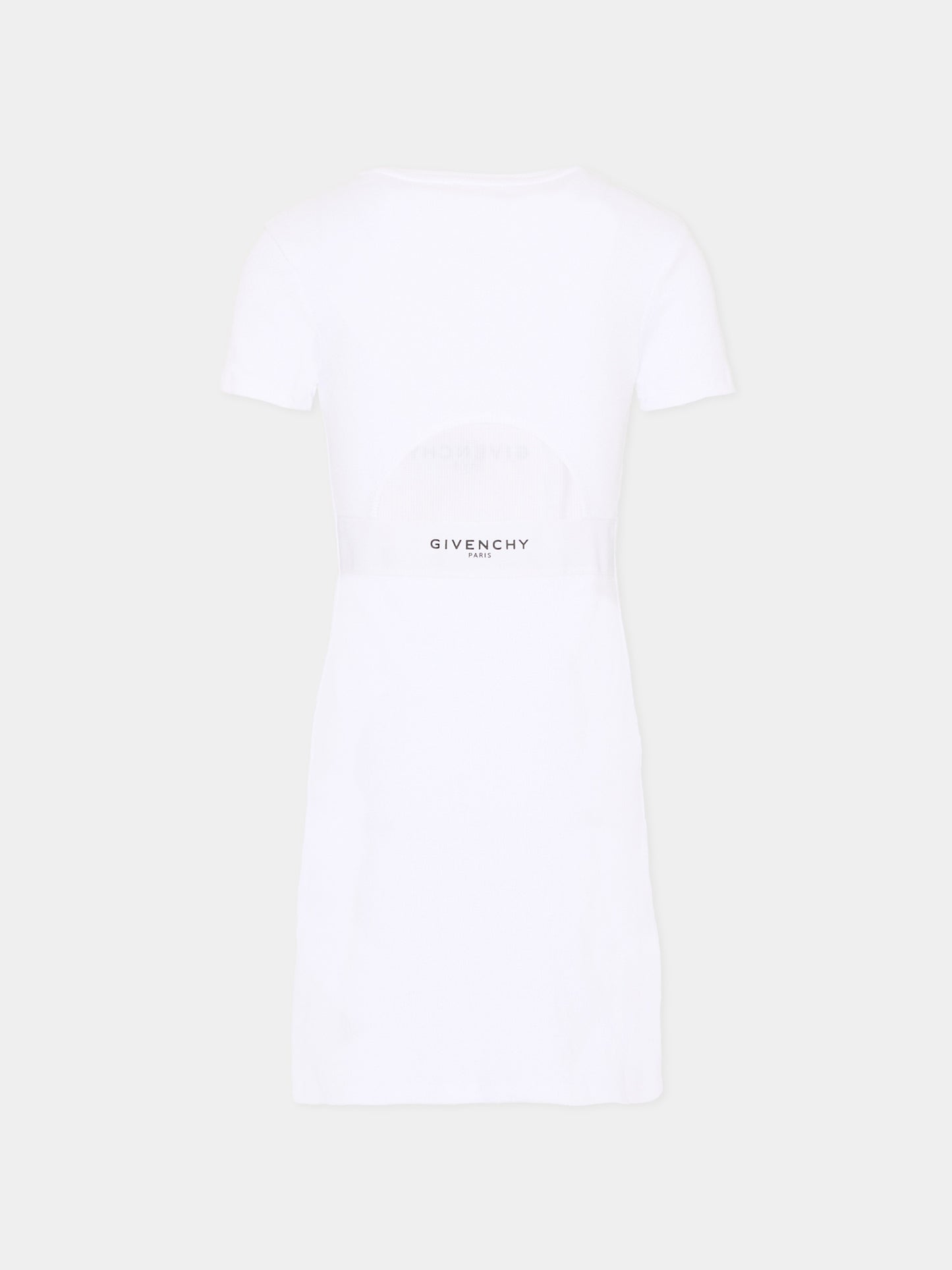 Vestito bianco per bambina con logo,Givenchy Kids,H31222 10P
