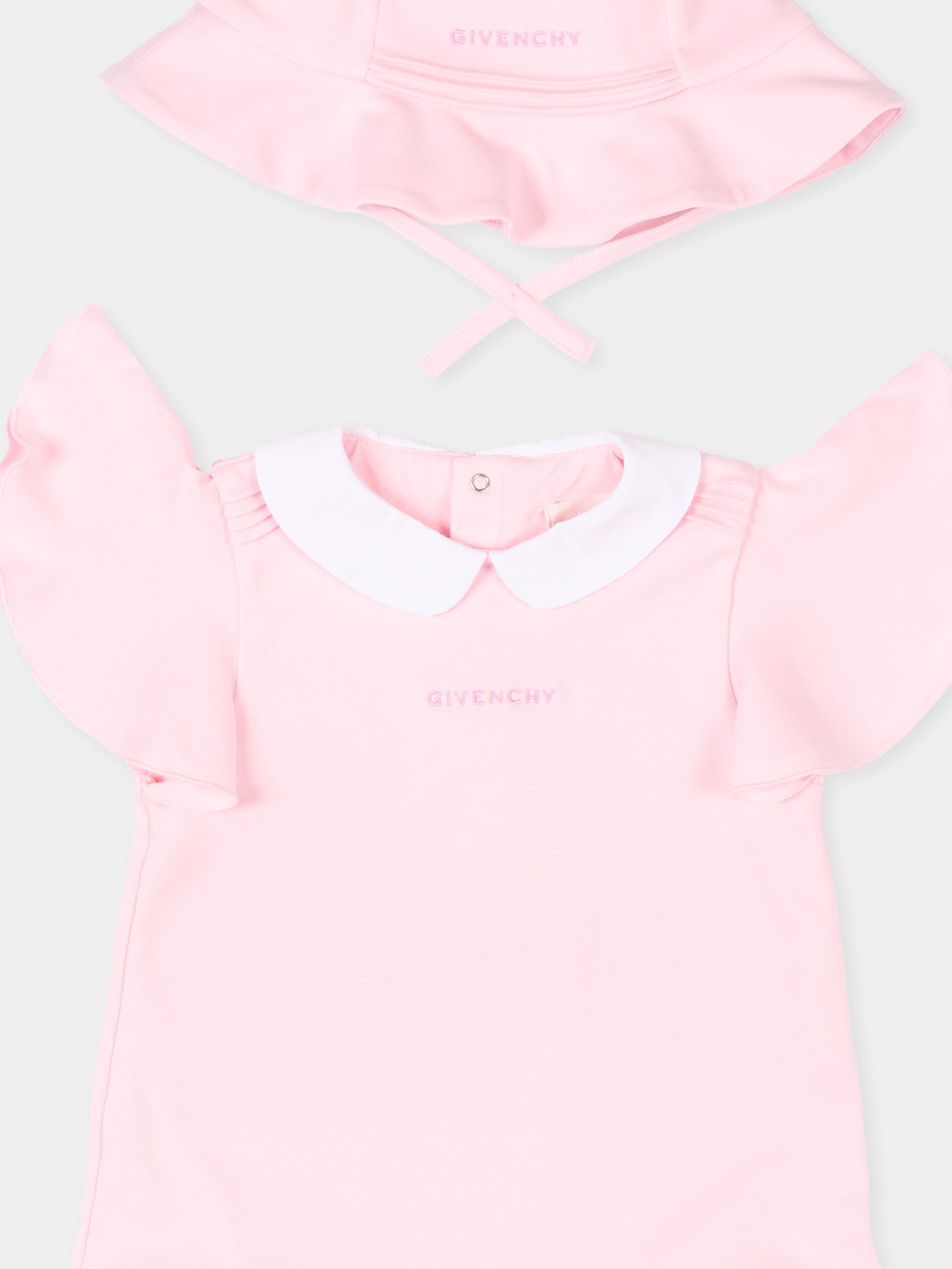 Vestito rosa per neonata con logo,Givenchy Kids,H31268 44Z