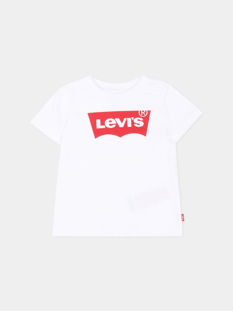 T-Shirt bianca per neonati con logo,Levi's Kids,6E8157 001