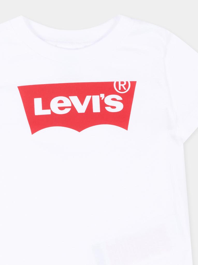 T-Shirt bianca per neonati con logo,Levi's Kids,6E8157 001