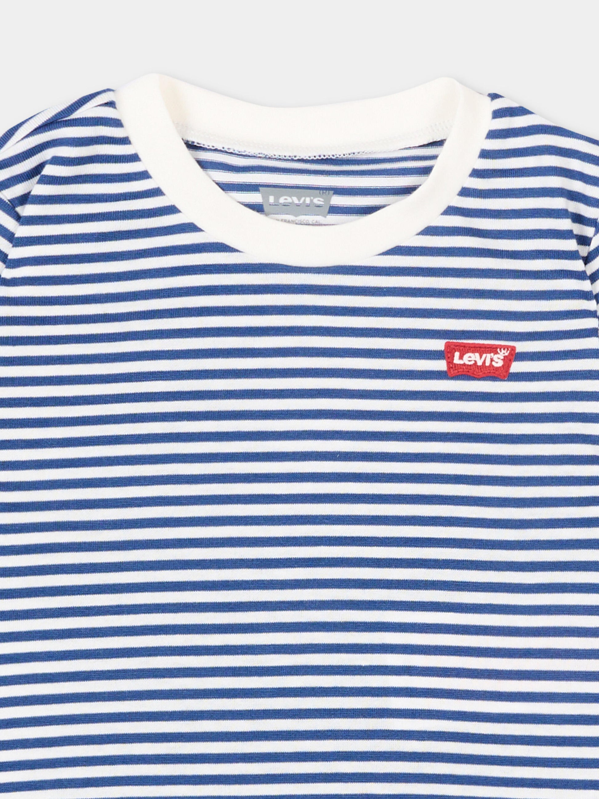 T-shirt multicolor per neonato a righe,Levi's Kids,6EP612 U69