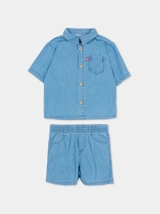 Completo sportivo denim per neonati,Levi's Kids,6EP623 L4S