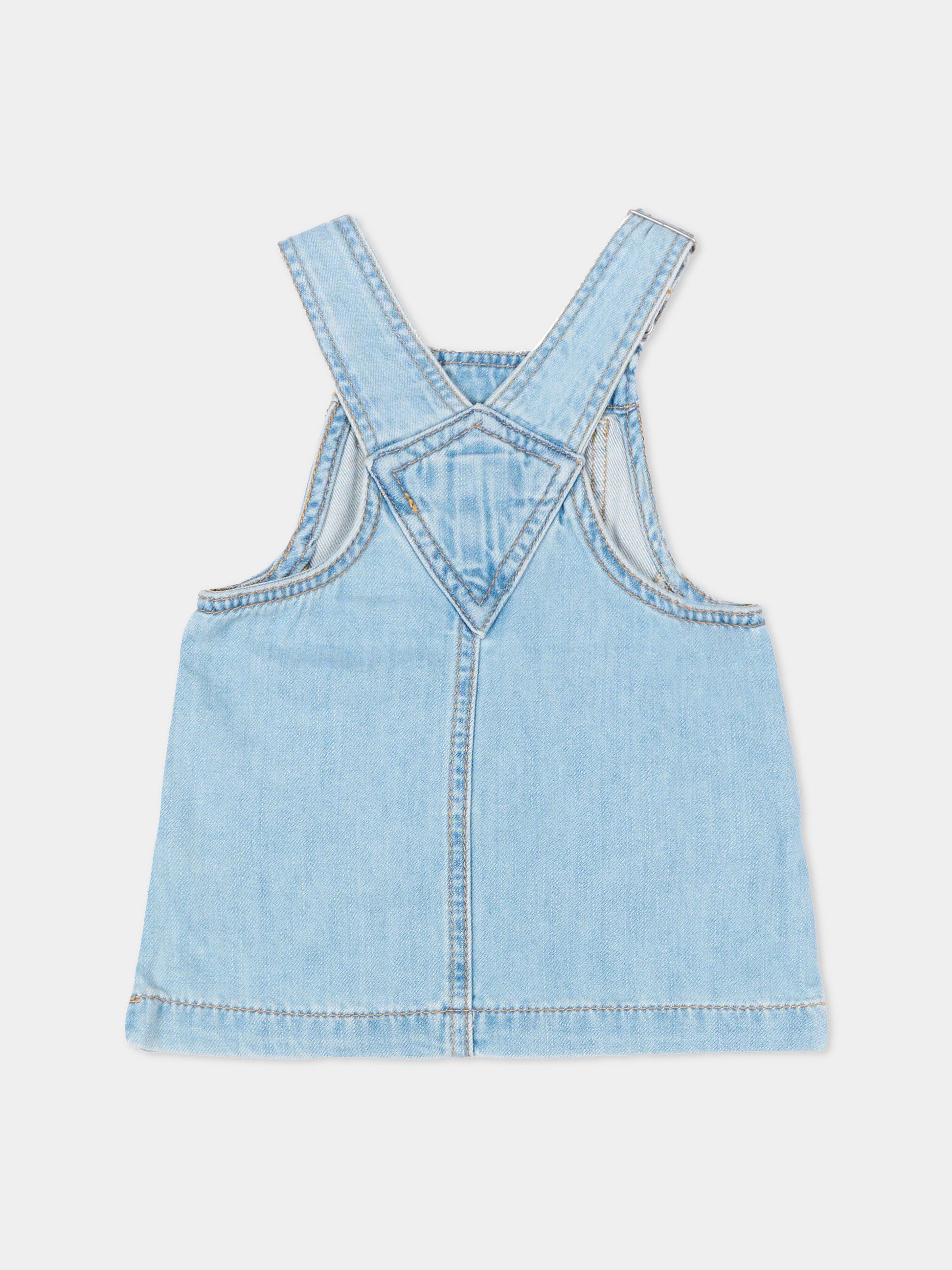 Salopette denim per neonata,Levi's Kids,1EP525 LD6