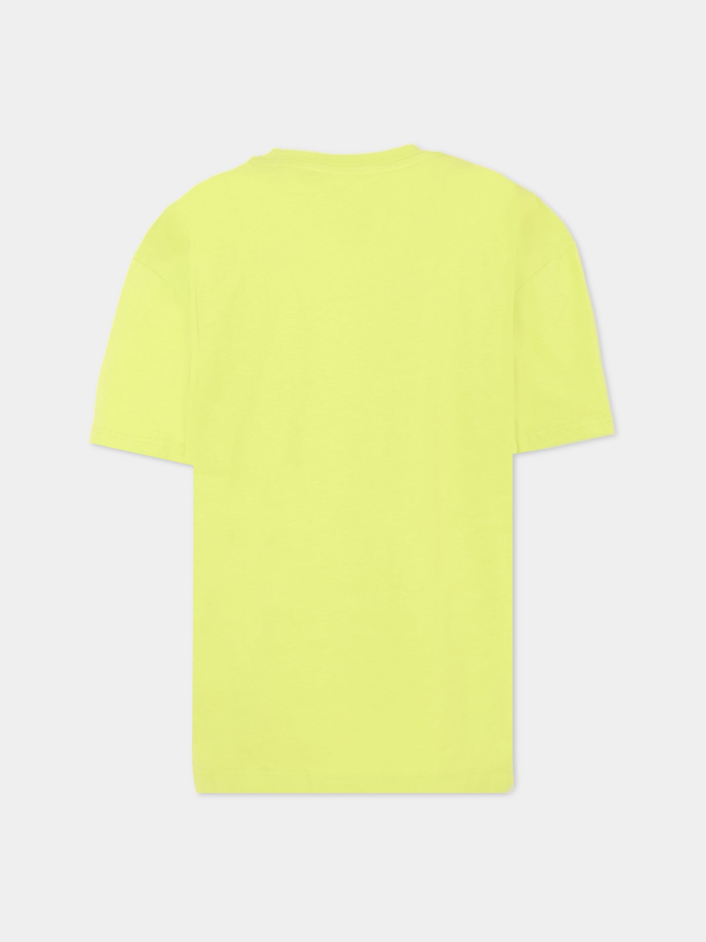 T-shirt gialla per bambini con logo,Msgm Kids,MS029317 086