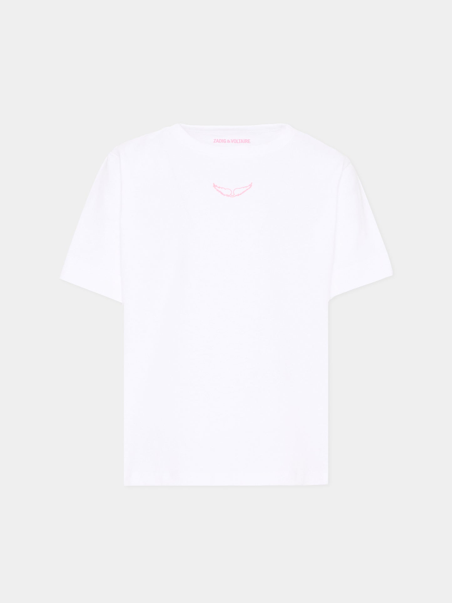 T-shirt bianca per bambina con fiori,Zadig & Voltaire Kids,X60534 10P