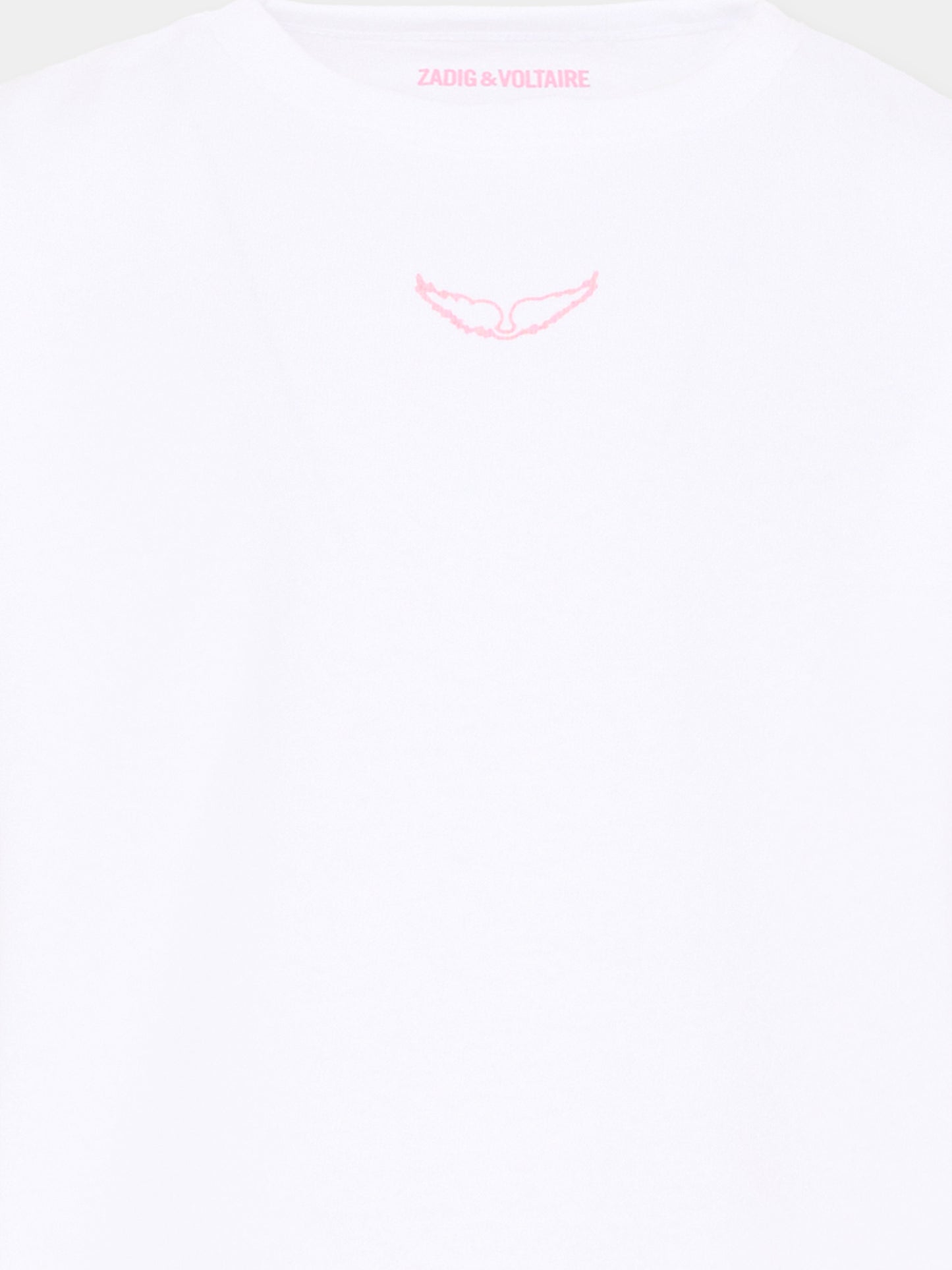 T-shirt bianca per bambina con fiori,Zadig & Voltaire Kids,X60534 10P