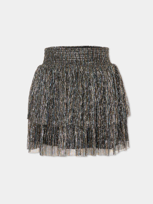 Gonna multicolor per bambina laminata,Zadig & Voltaire Kids,X60556 Z41