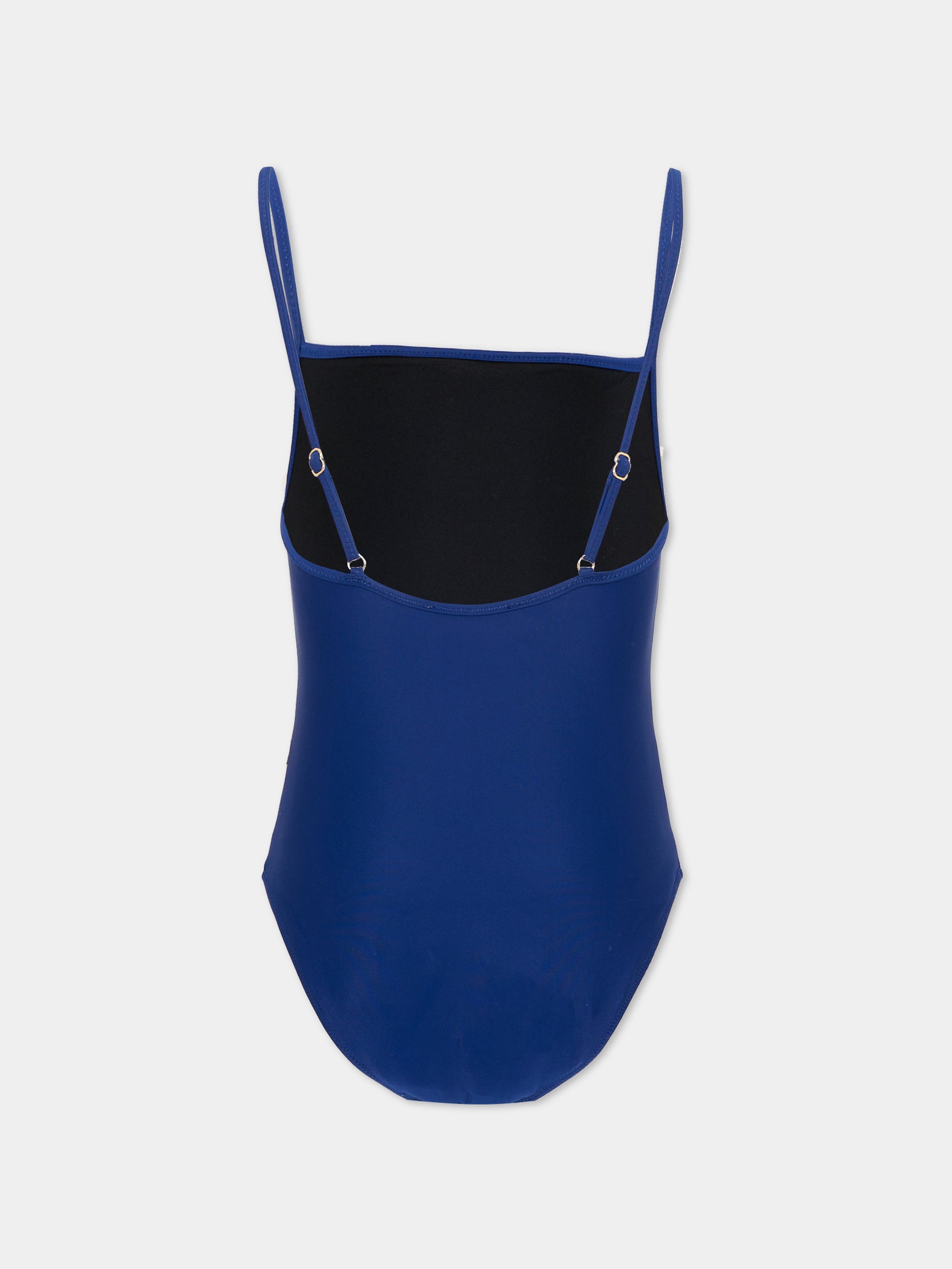 Costume intero blu per bambina con logo,Zadig & Voltaire Kids,X60577 84N