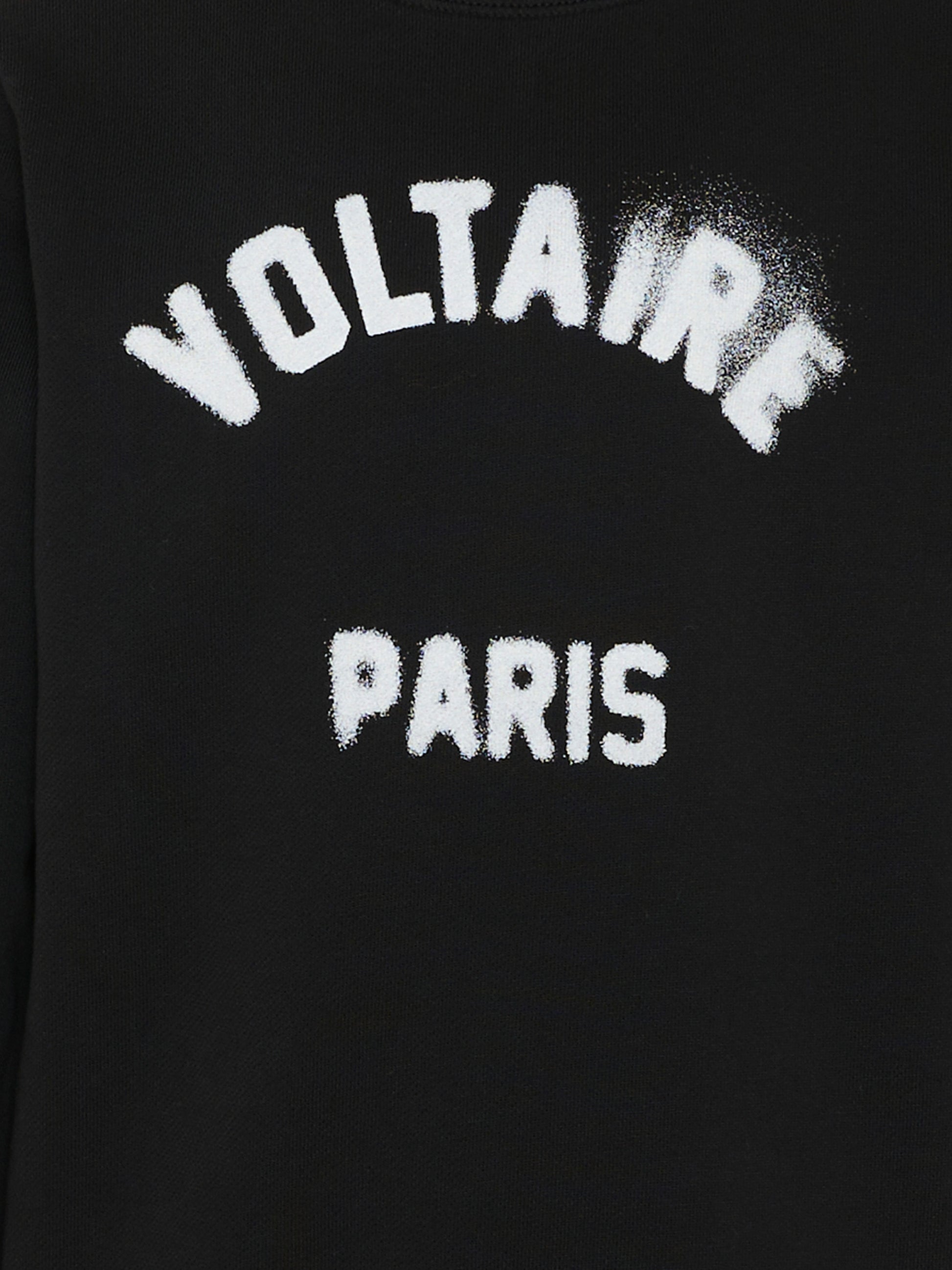 Felpa nera per bambino con logo,Zadig & Voltaire Kids,X60600 09B