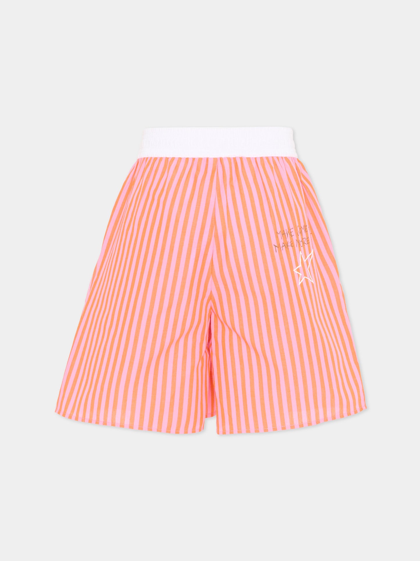 Shorts arancione a righe per bambino,Zadig & Voltaire Kids,X60626 S04