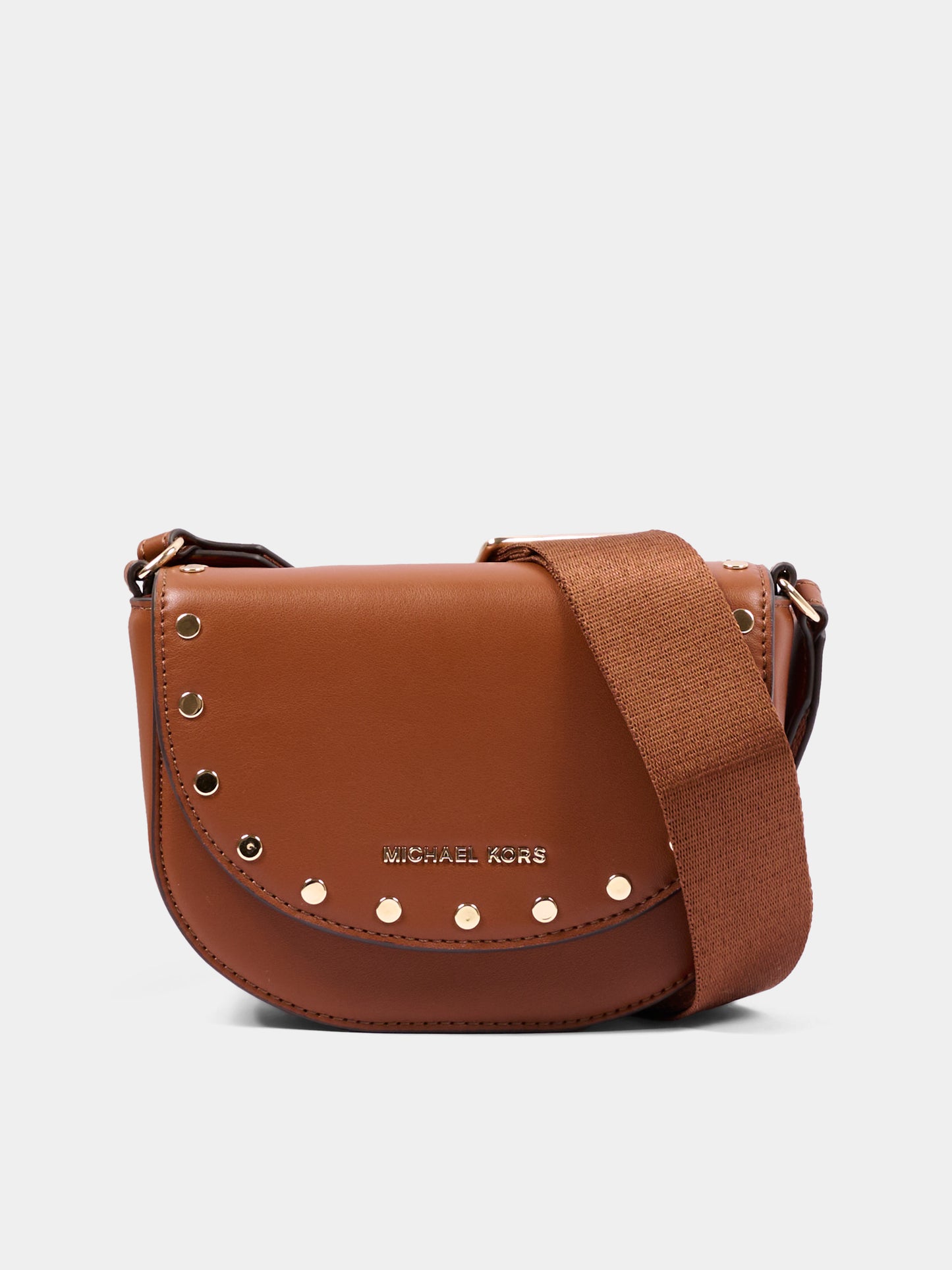 Borsa marrone per bambina con borchie,Michael Kors,R30634 239