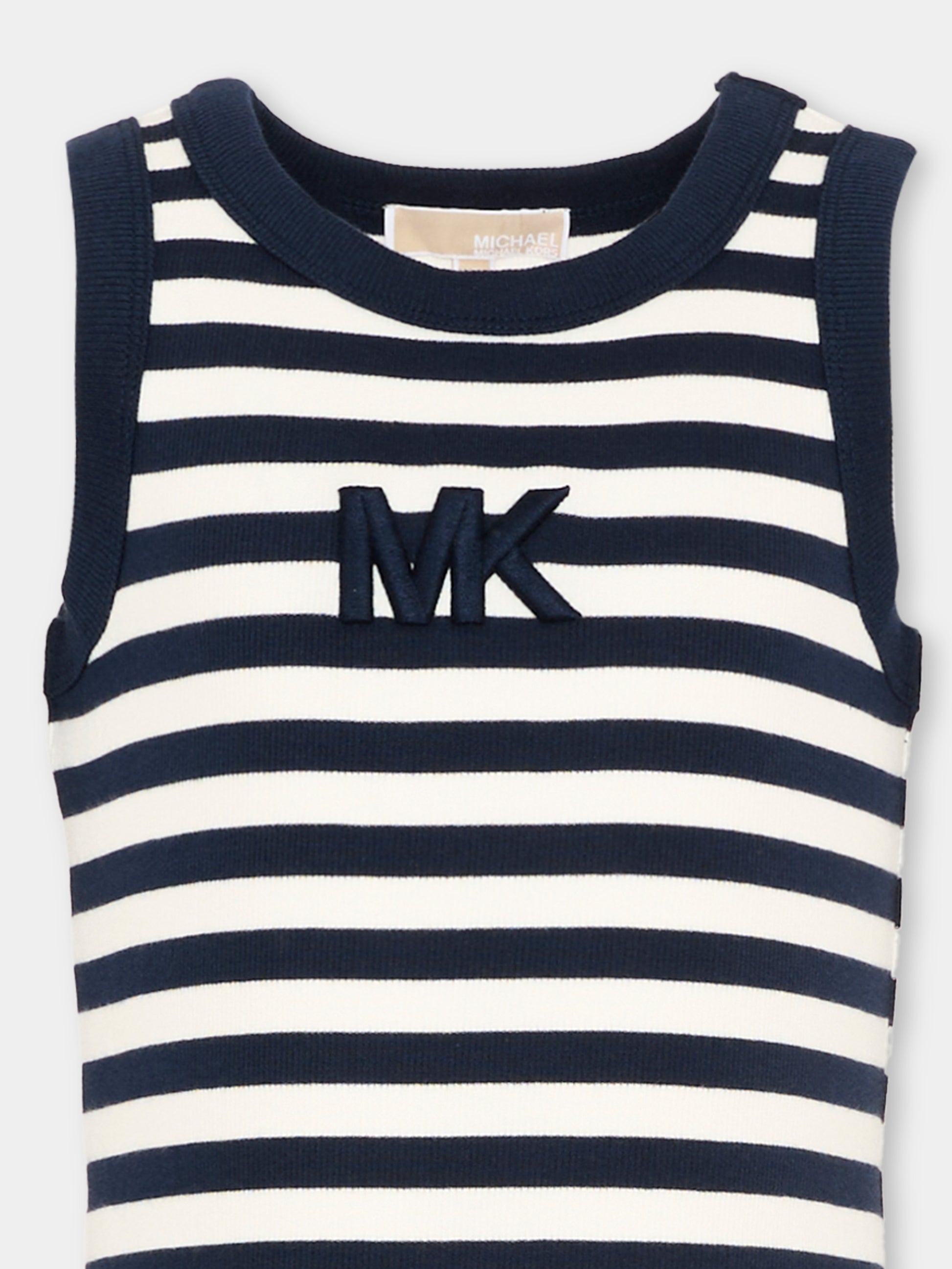 Vestito multicolor per bambina a righe,Michael Kors,R30640 849