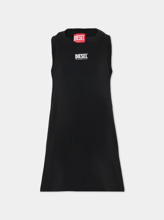 Copricostume nero per bambina con logo,Diesel,J02731 00YI9 K900