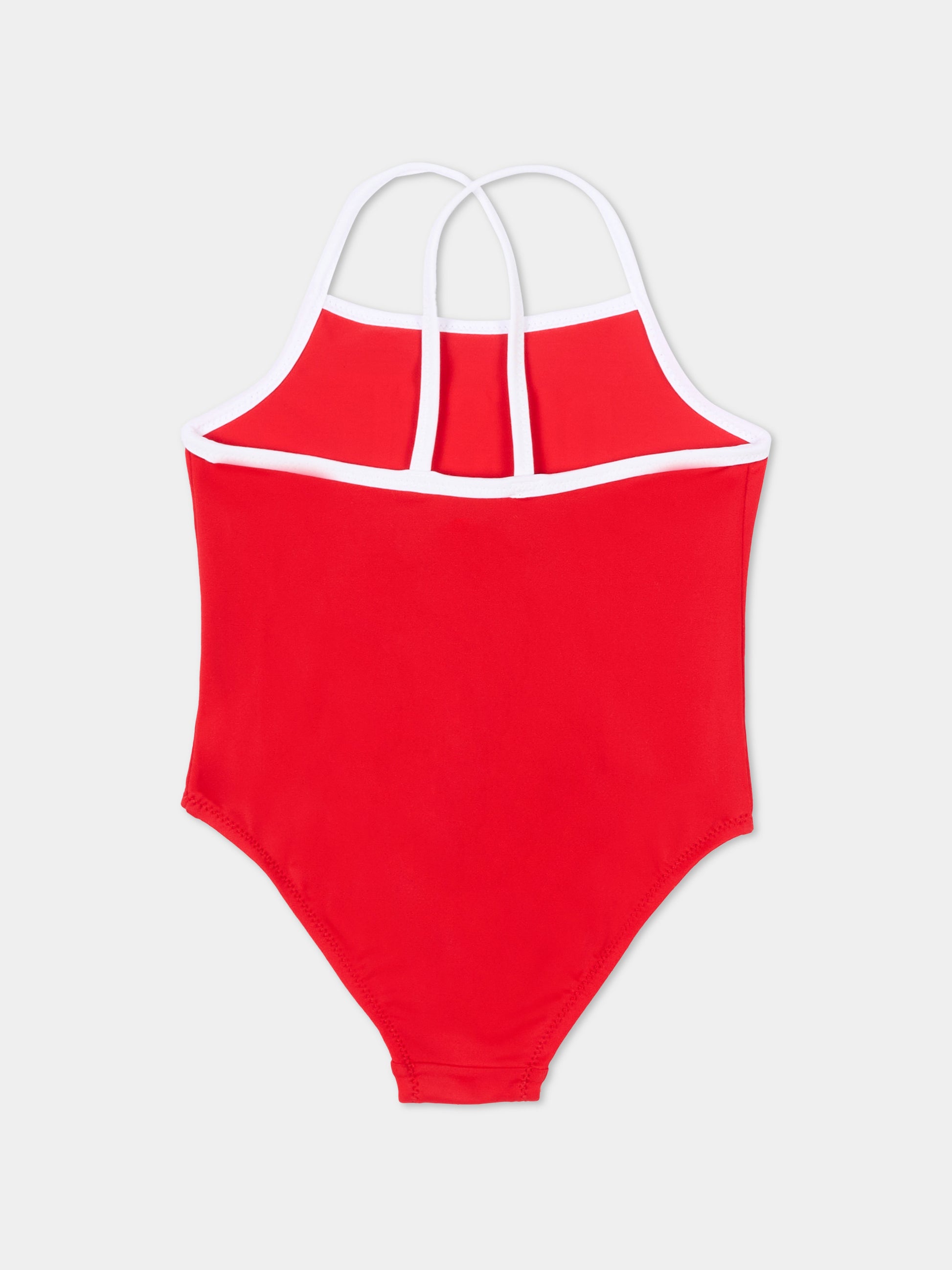 Costume intero rosso per neonata con logo,Diesel,K00787 KYAG8 K405