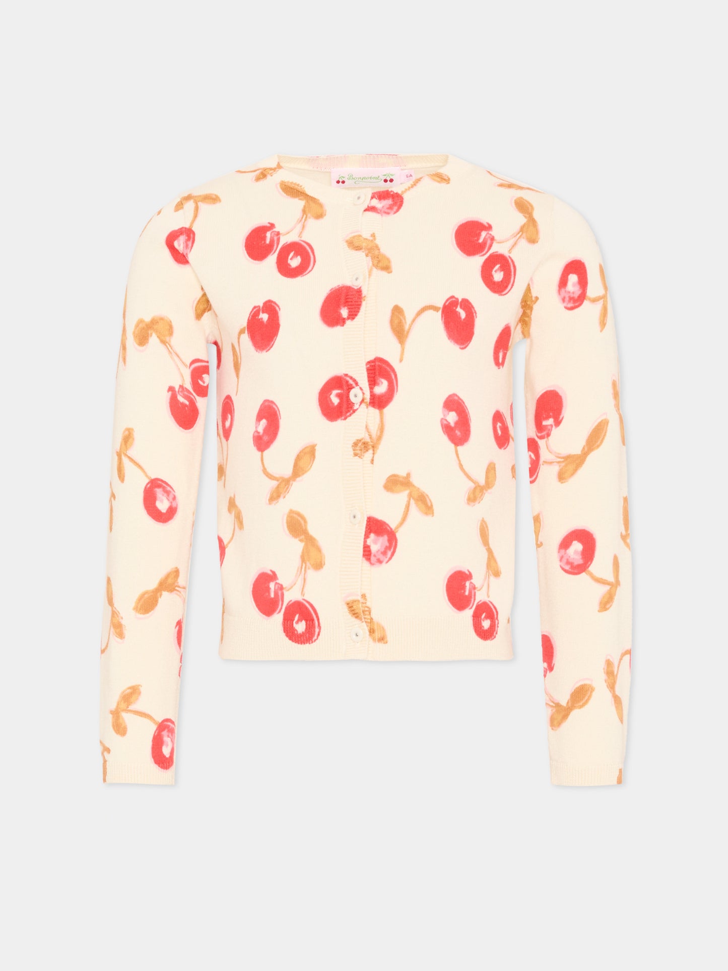 Cardigan multicolor cherry per bambina,Bonpoint,S06GCAK00021 625