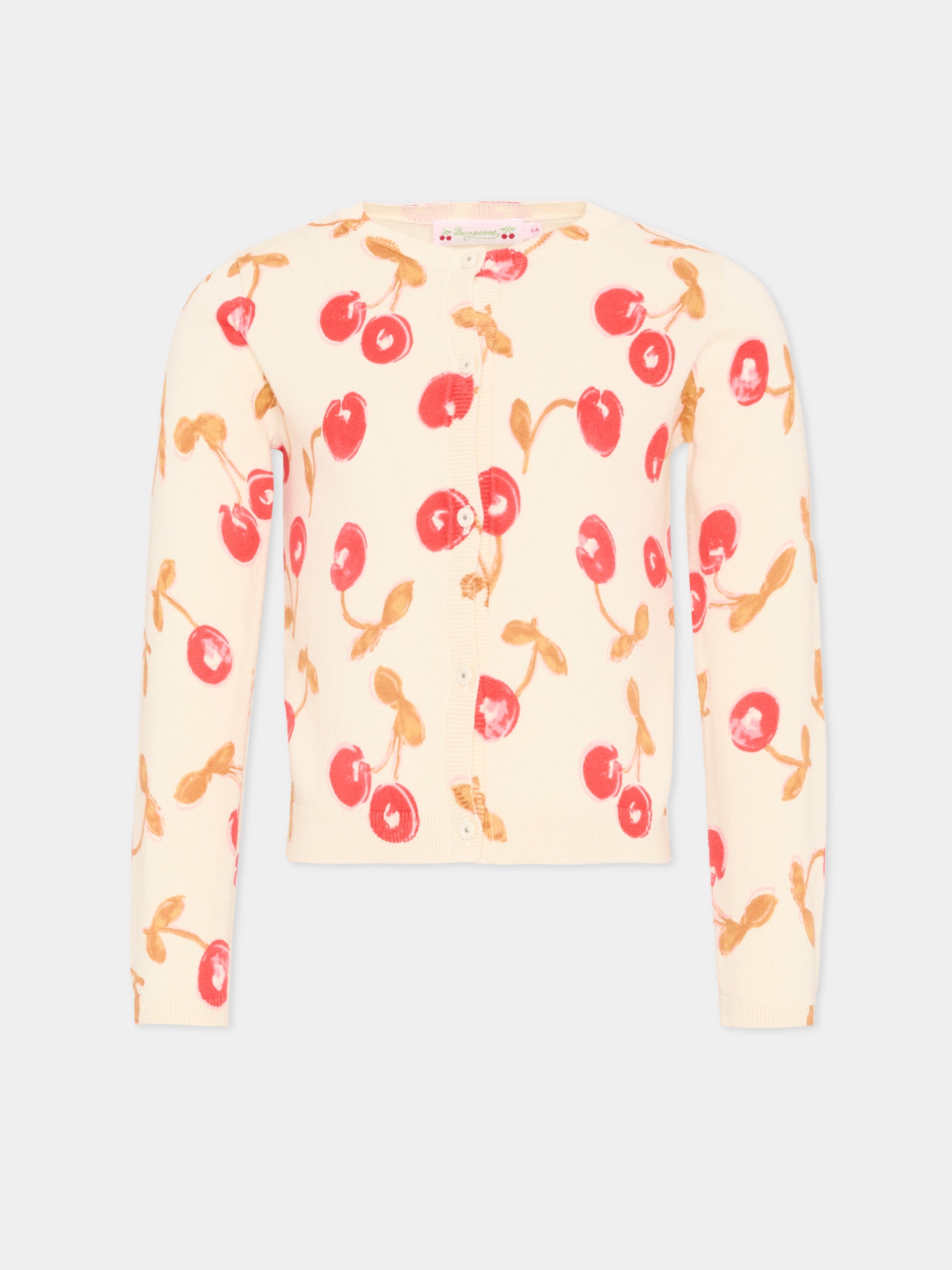 Cardigan multicolor cherry per bambina,Bonpoint,S06GCAK00021 625