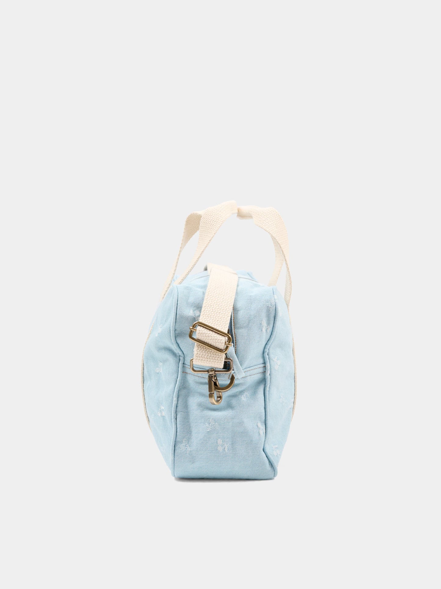 Borsa celeste per bambina con ciliegie,Bonpoint,S06GBAW00011 610