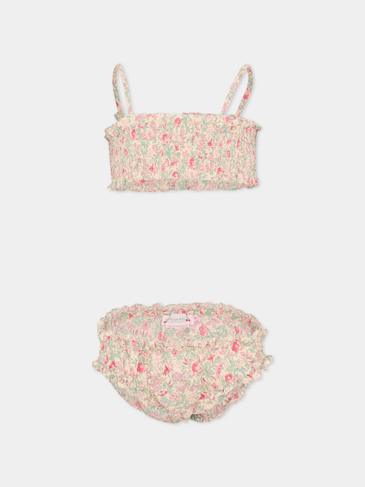 Slip e bikini multicolor per bambina con stampa floreale,Bonpoint,S06GSSW00003 528