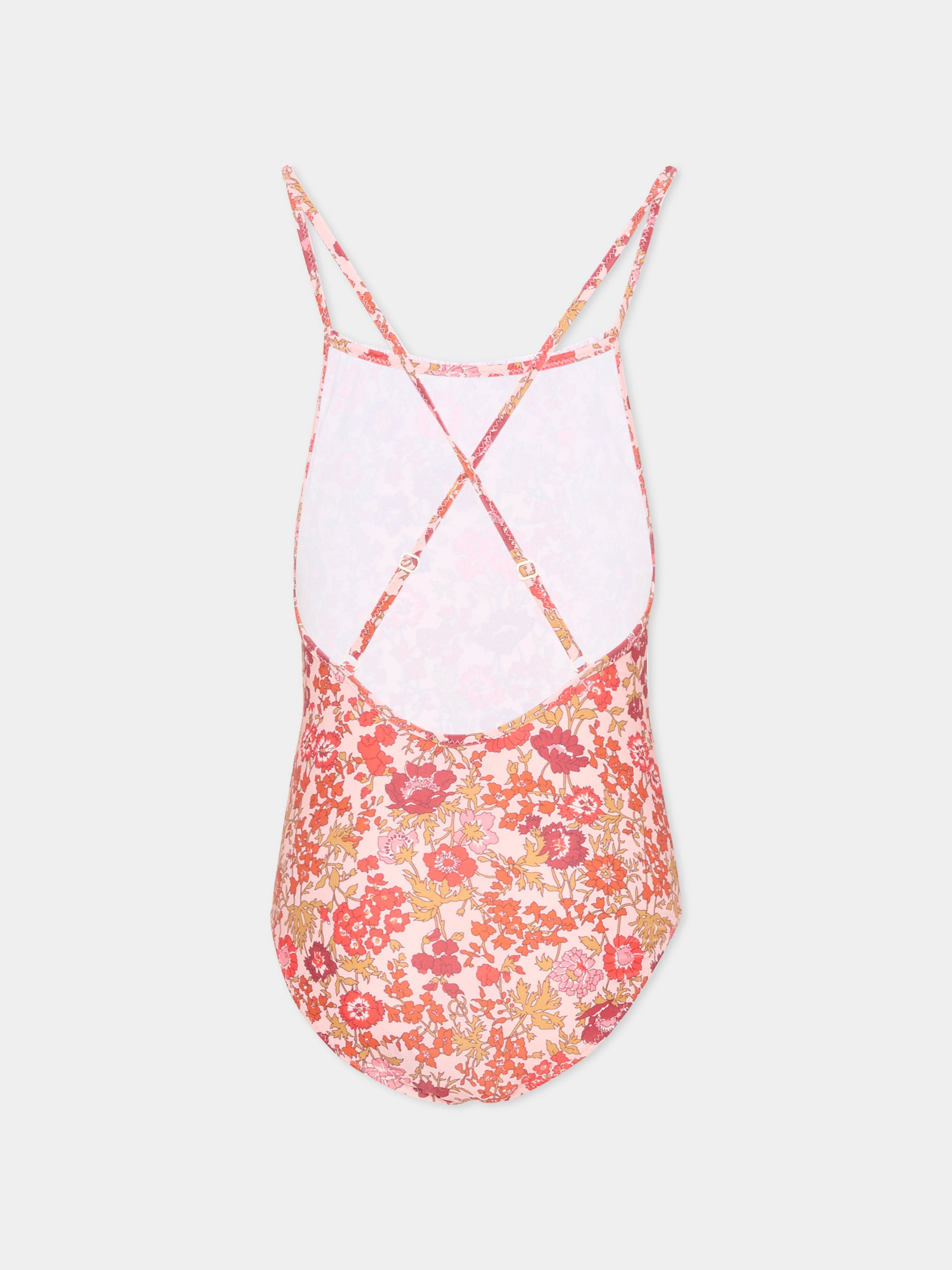 Costume intero multicolor floreale per bambina,Bonpoint,S06GSSW00004 520