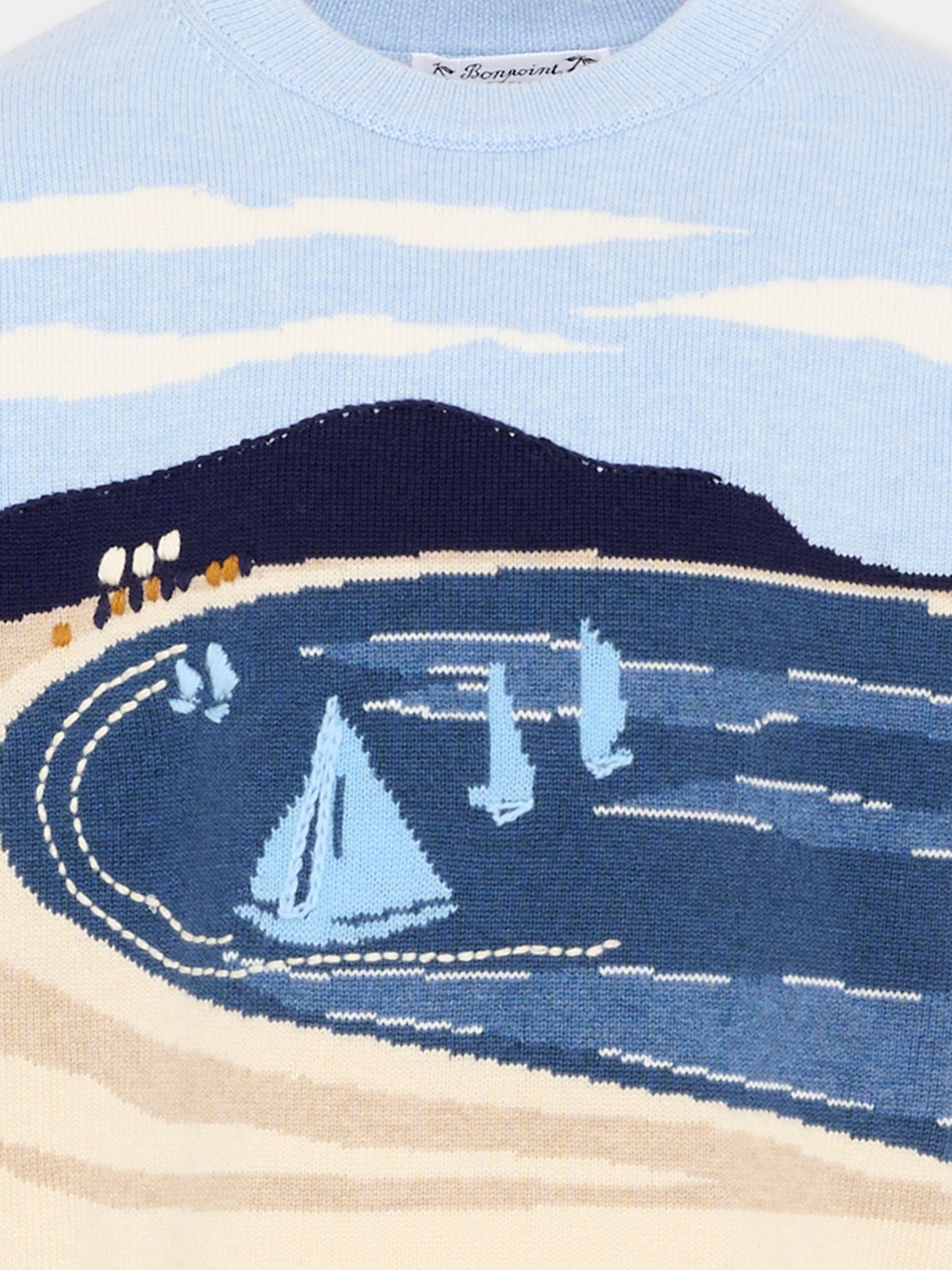 Maglione multicolor per bambino paesaggio,Bonpoint,S06BJUK00007 474