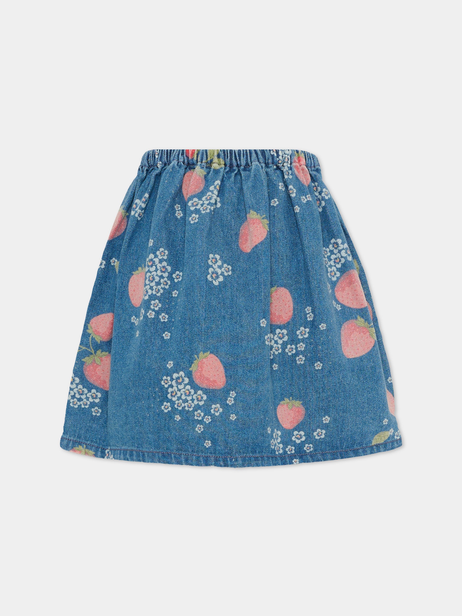 Gonna denim per bambina con fragole,Konges Sløjd,KS104976 MARMELADE SUN