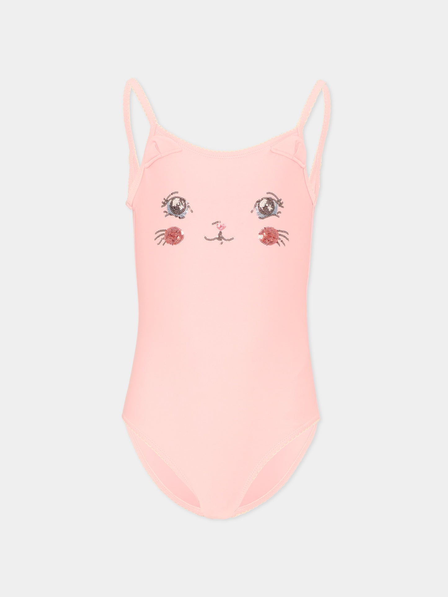 Costume rosa Kitty per bambina con paillettes,Konges Sløjd,KS104922 POWDER PINK