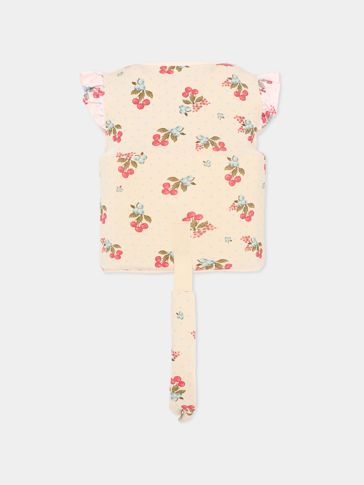 Giubbotto salvagente beige per bambina con pois,Konges Sløjd,KS104652 MARMELATTA