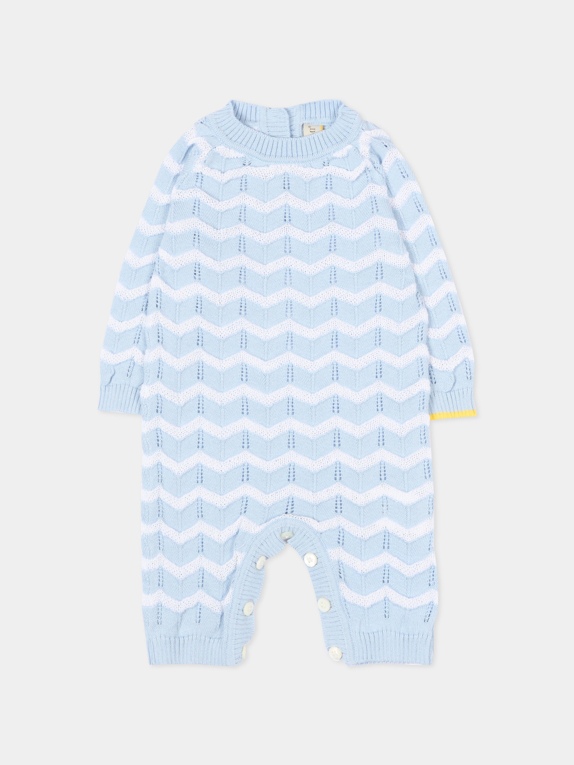 Tutina celeste per neonato chevron,Gensami,ROLONG-ZIGRAY-CO SKY BLUE