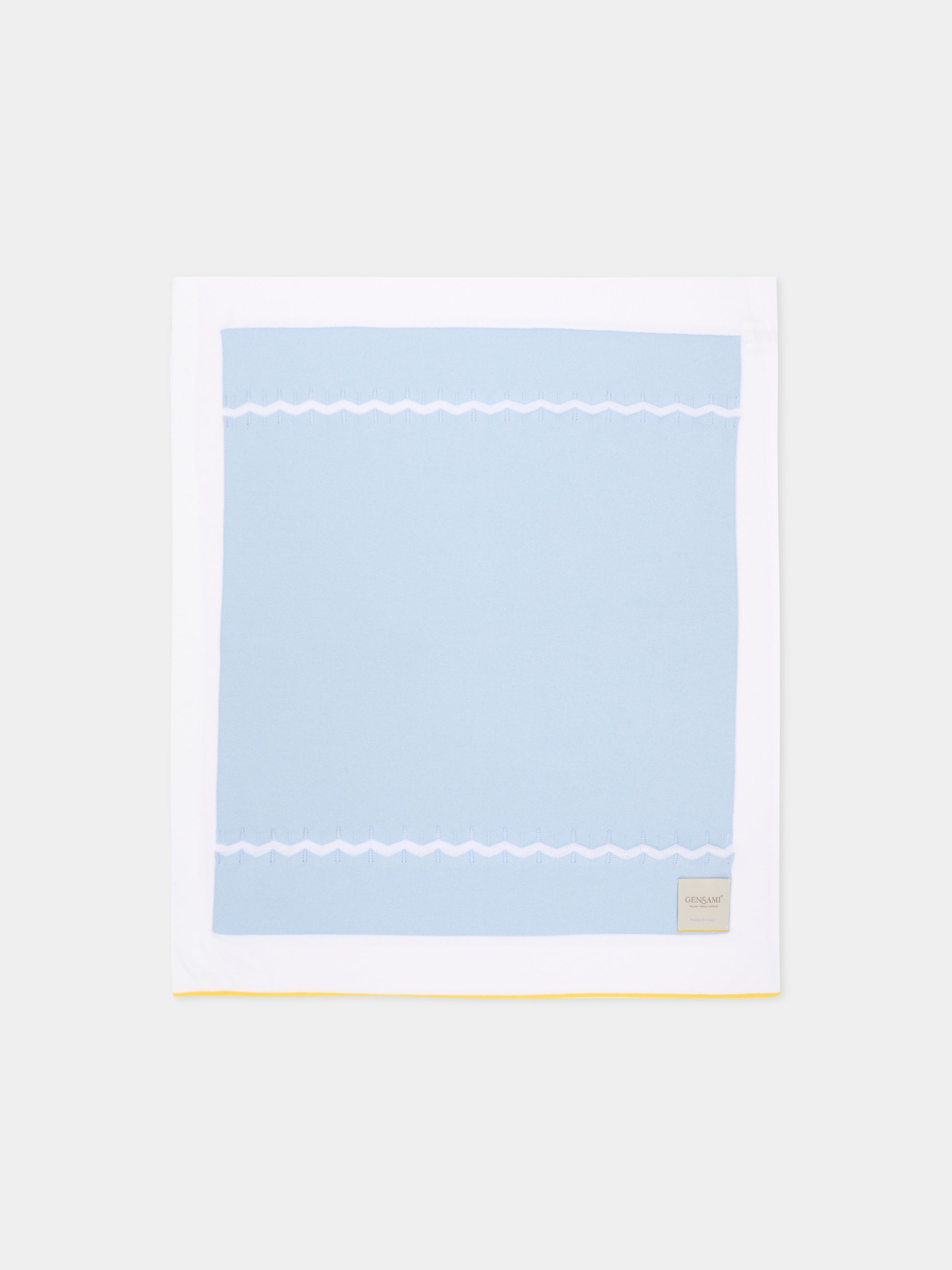 Coperta celeste per neonato chevron,Gensami,BLA-ZIGRAY-CO SKY BLUE