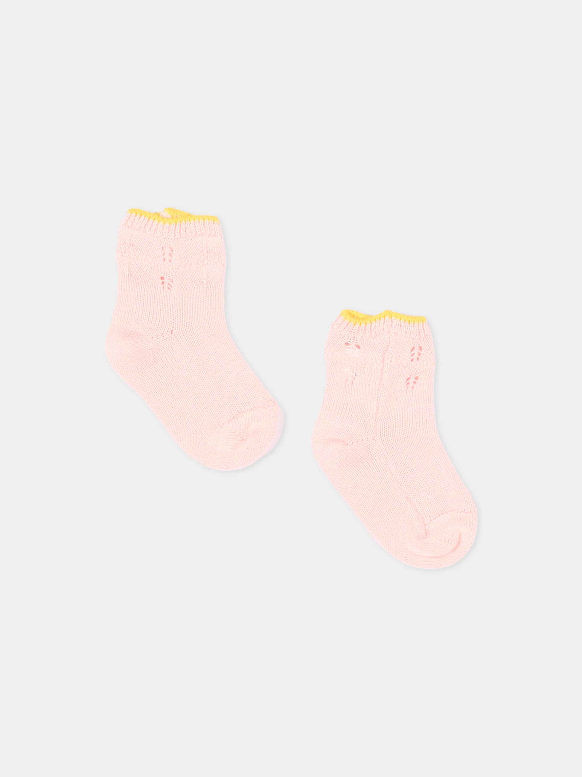 Calzini rosa per neonata con logo,Gensami,BOOT-ZIGRAY-CO BABY PINK