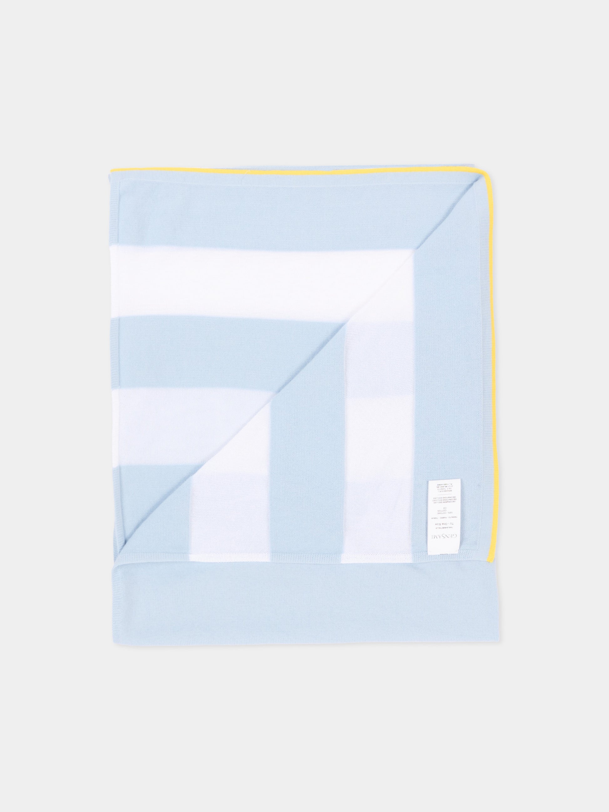 Coperta celeste a righe per neonato,Gensami,BLA-STRIPES-CO SKY BLUE