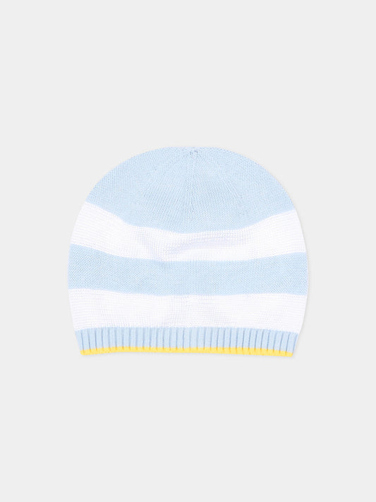Cappello celeste a righe per neonato,Gensami,HAT-STRIPES-CO SKY BLUE