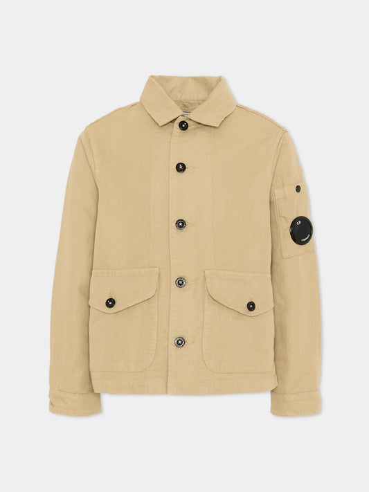 Giubbotto beige per bambino con lente,C. P. Company,CUA006-LZC01 20129