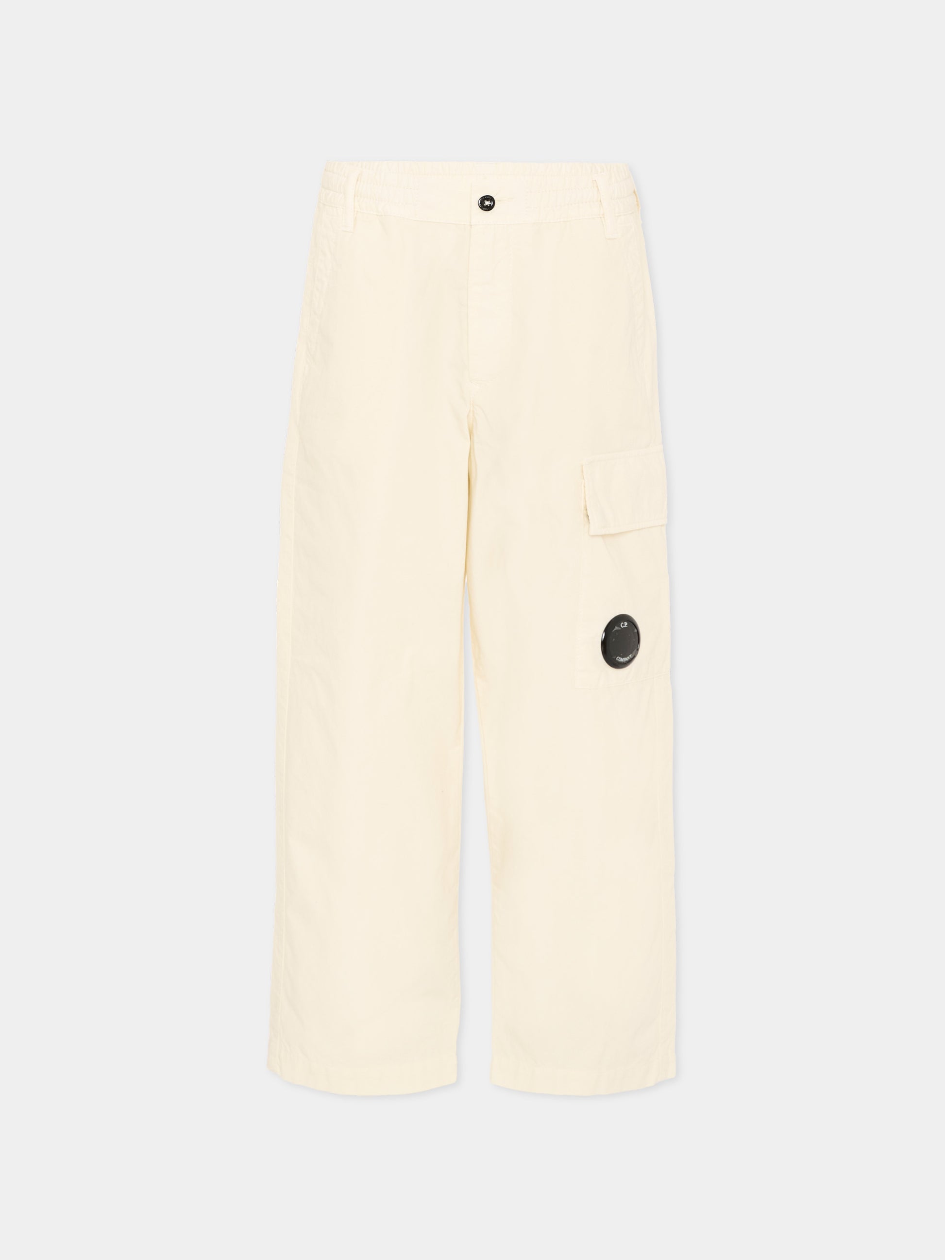 Pantaloni beige per bambino con lente,C. P. Company,CUP014-LLC05 10203